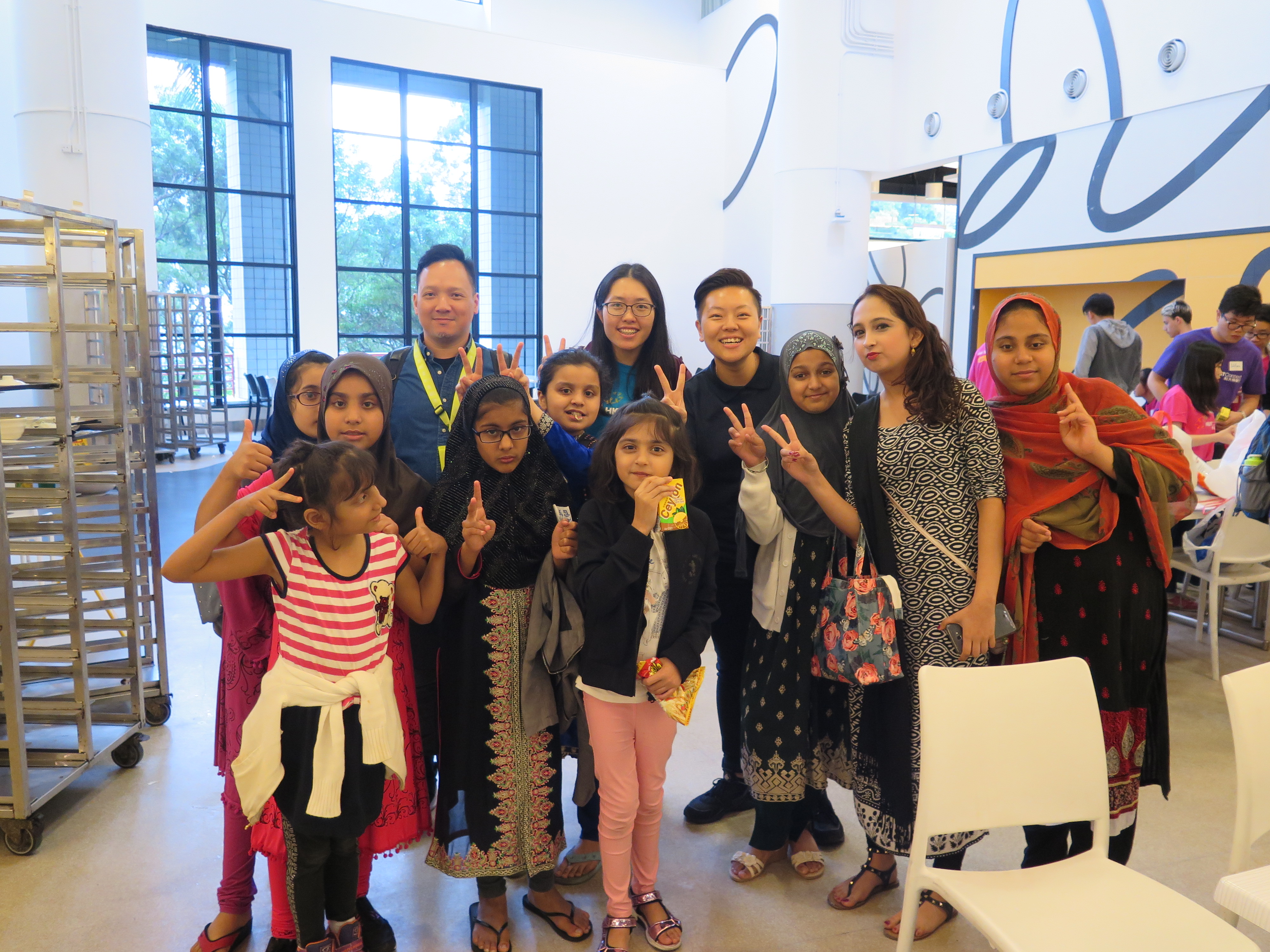 Enjoying self-made local food together!