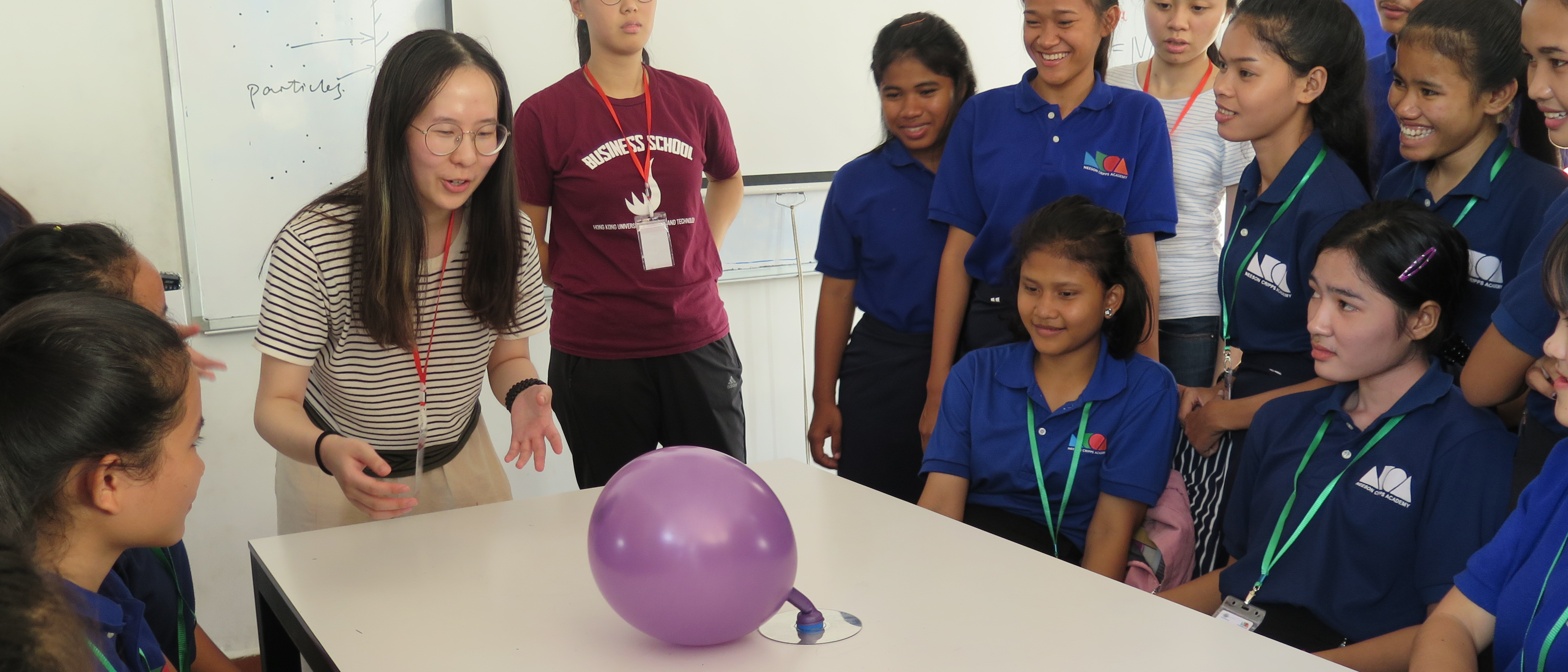 Conducting fun experiment with children