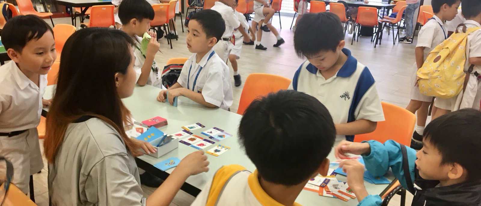Having after-school class with children