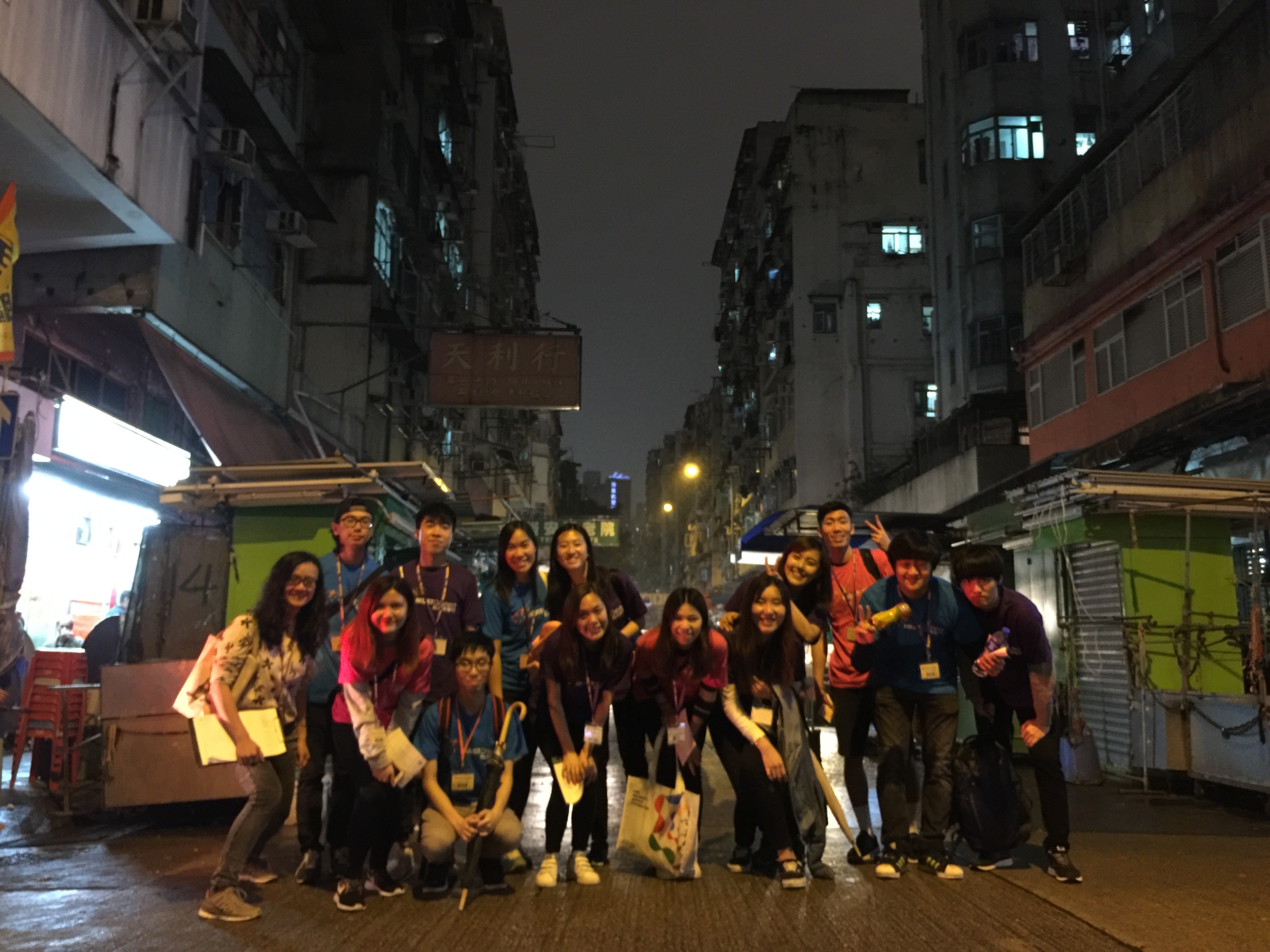 Taking a group photo after the door-to-door visits