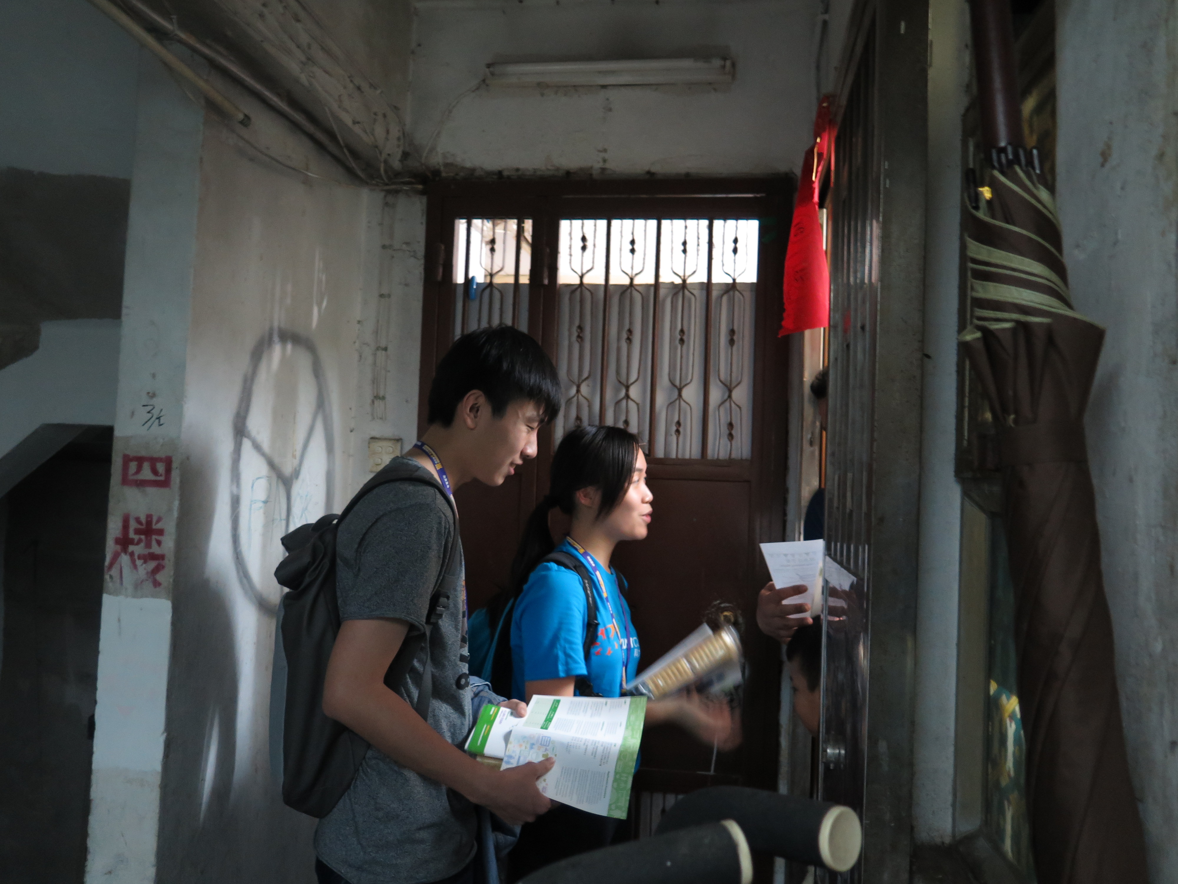 Visiting underprivileged families from door to door