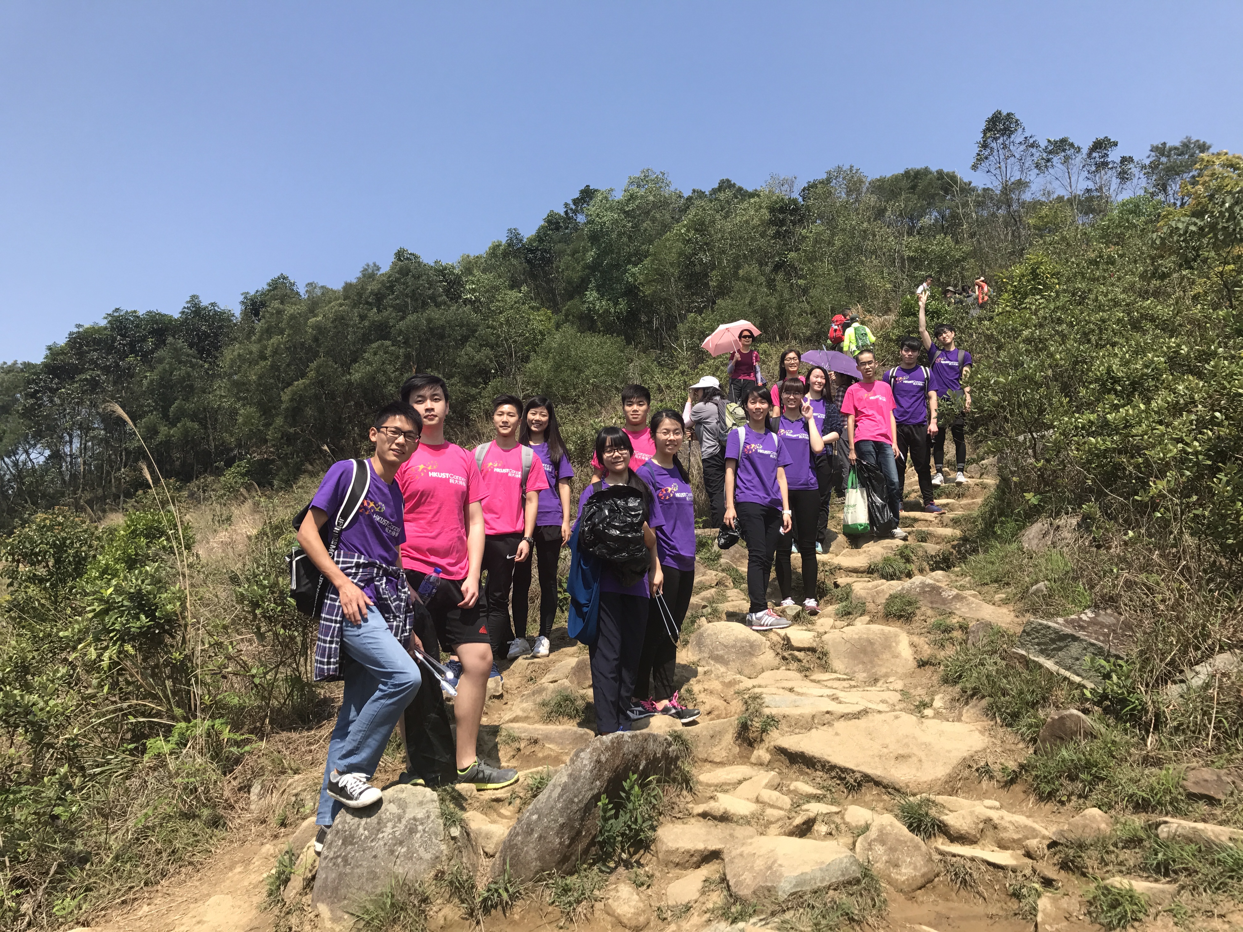 Hiking along the trail to enjoy the beautiful nature and learn to be a responsible hiker