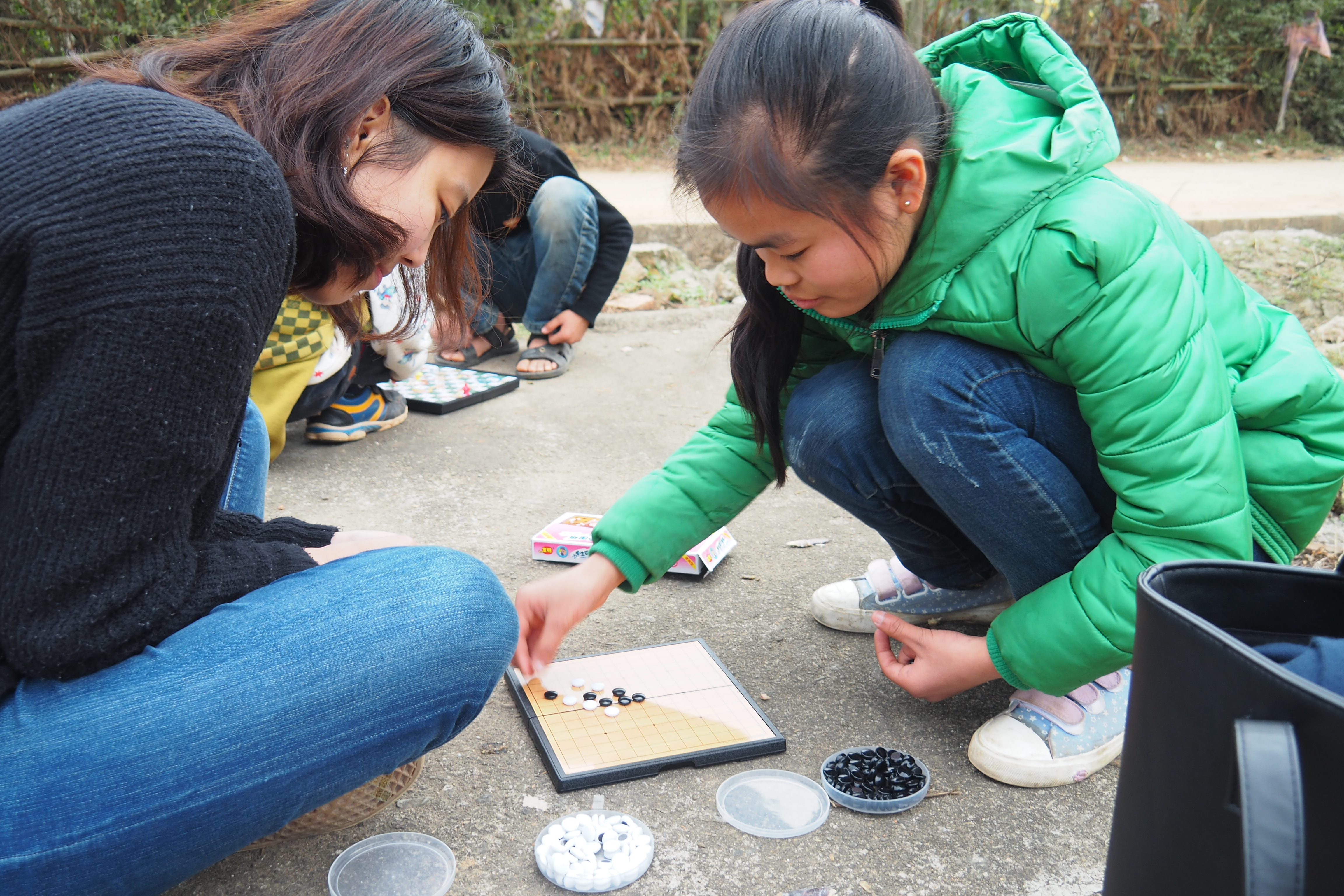 Playing chess with the children