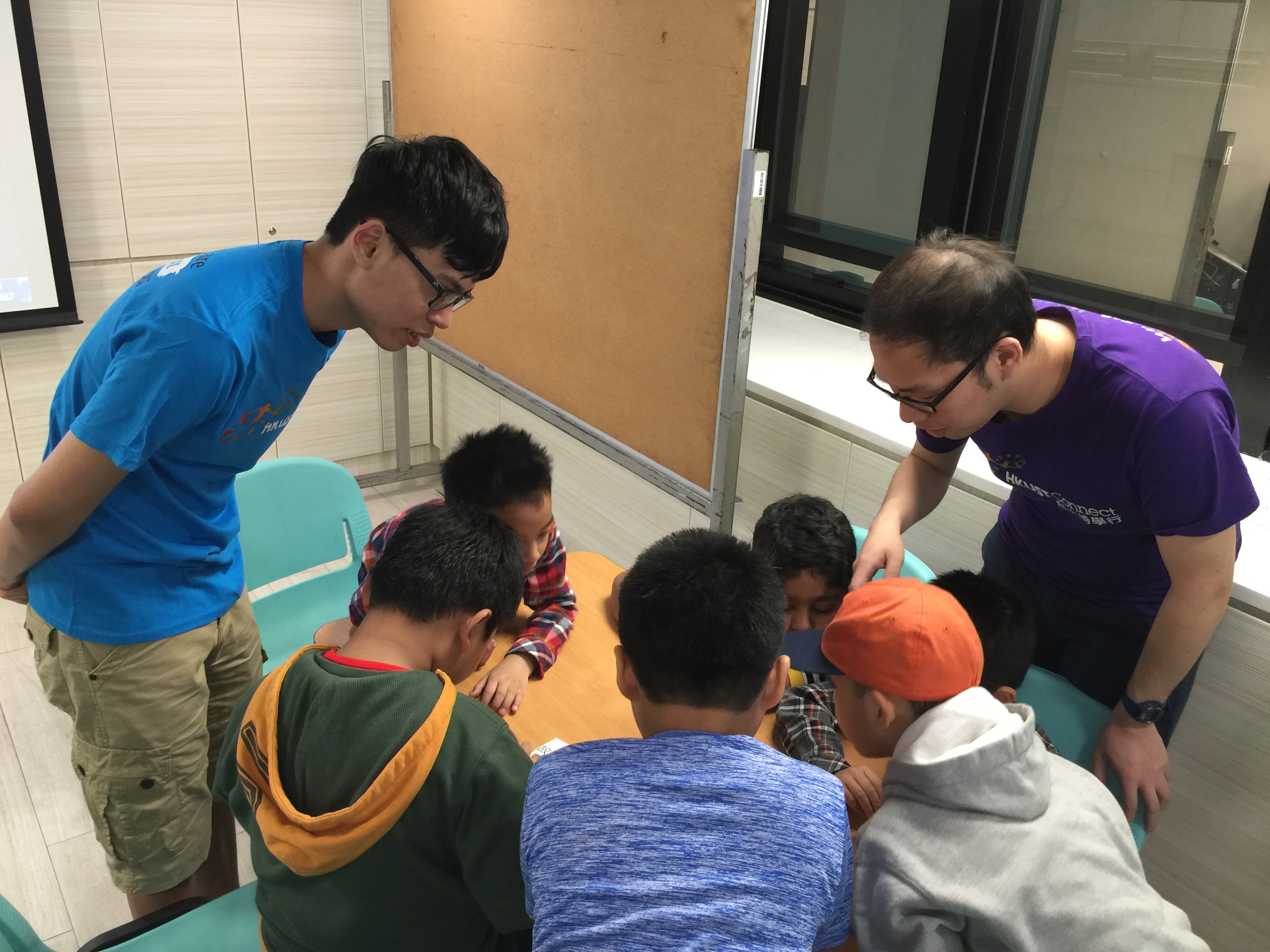 The children enjoyed playing with the volunteers