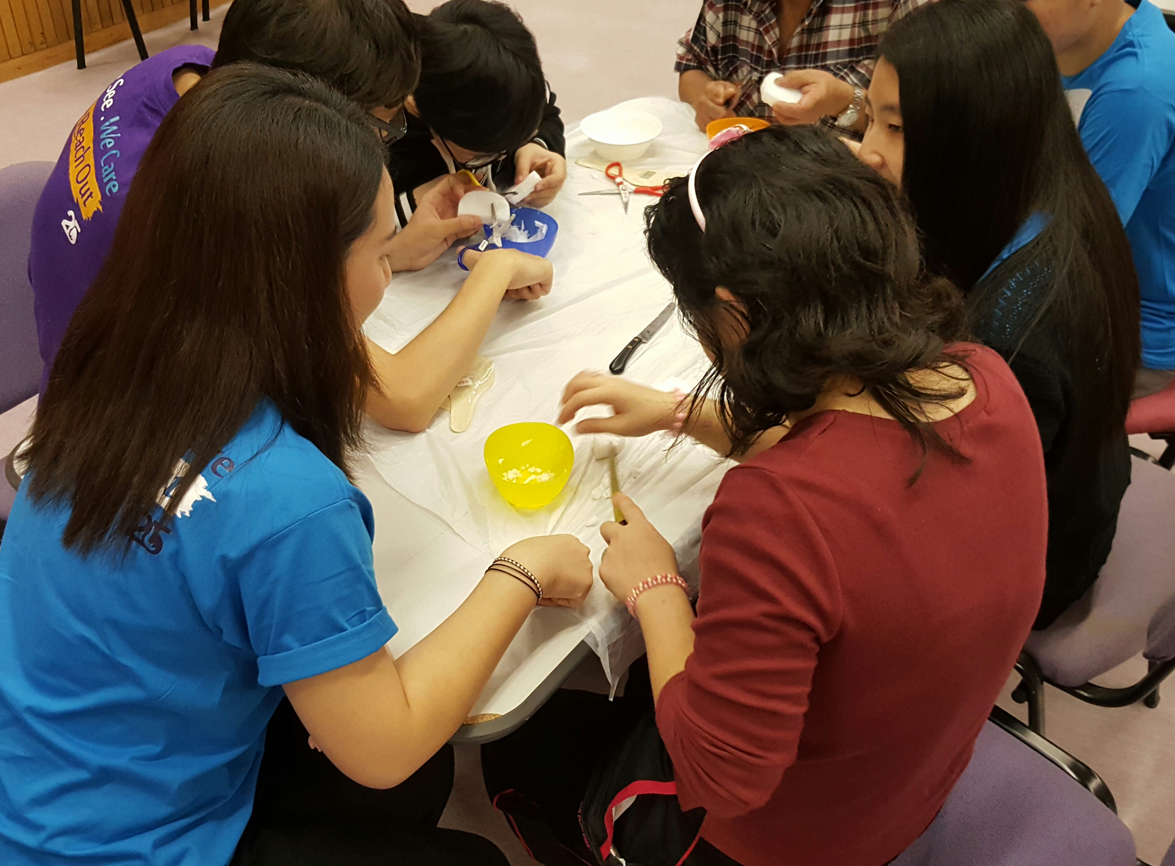 Making soap together!