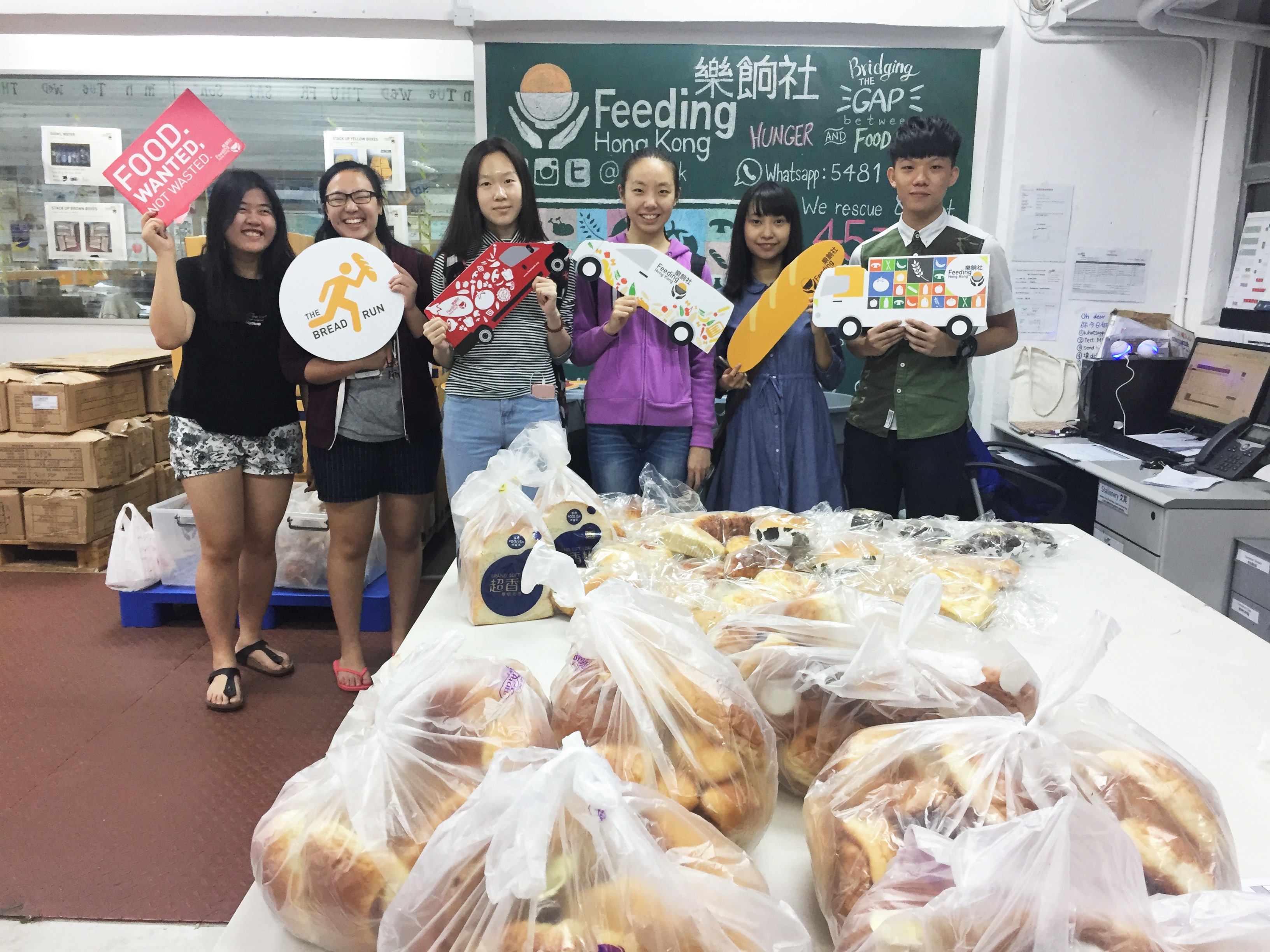 Bread runners at Feeding Hong Kong base