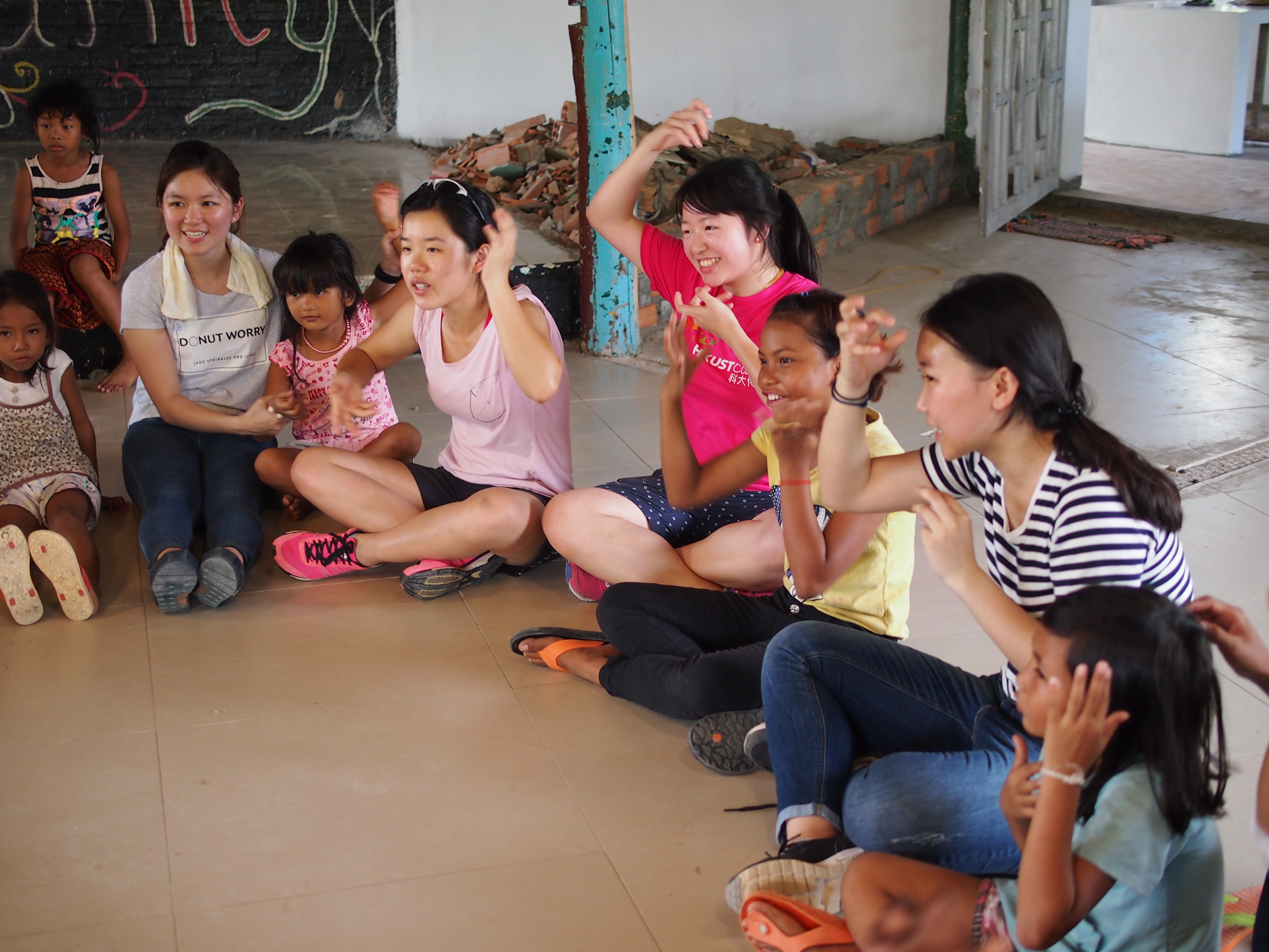 Playing games with children