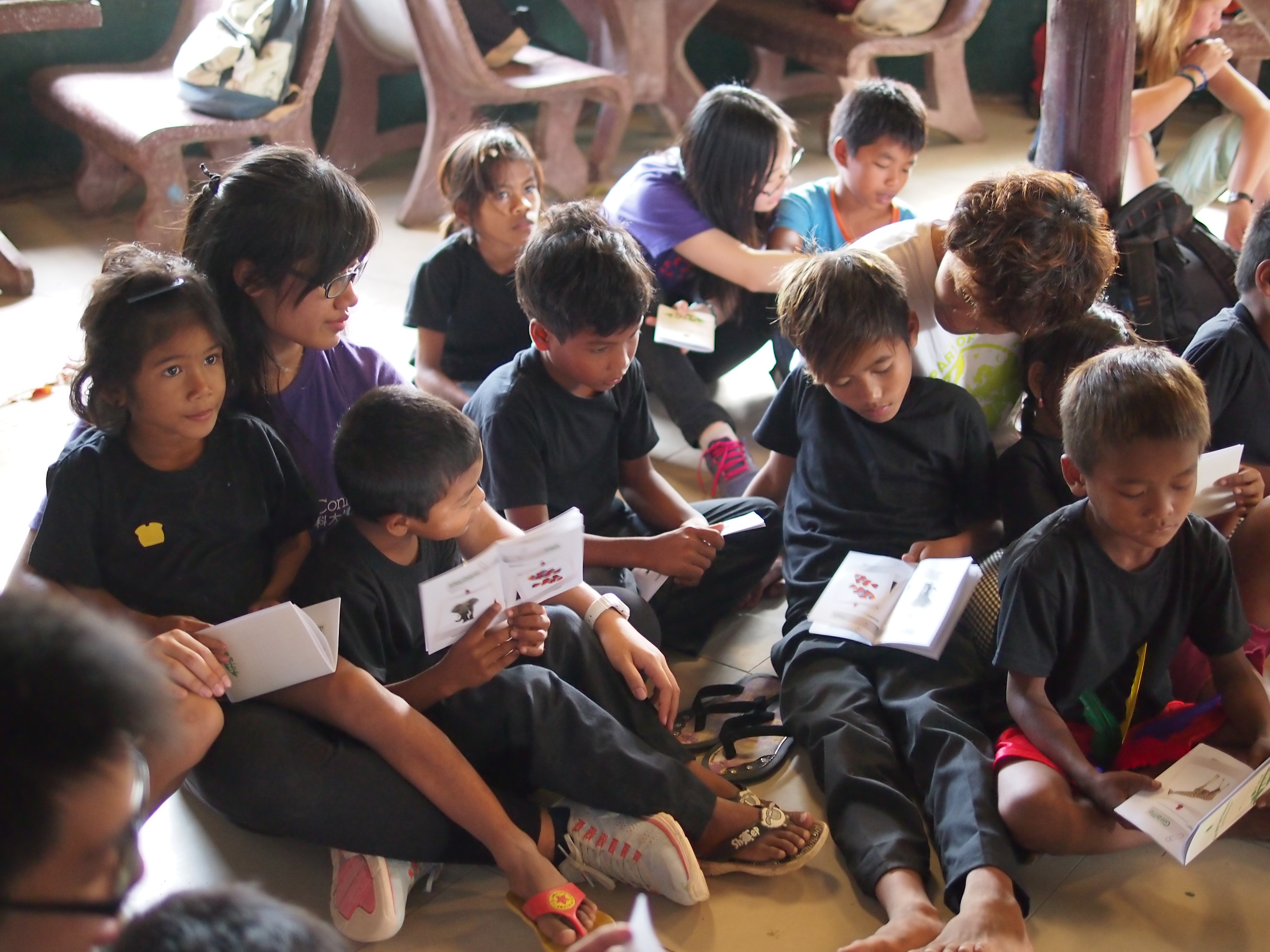 Story-telling by the volunteers