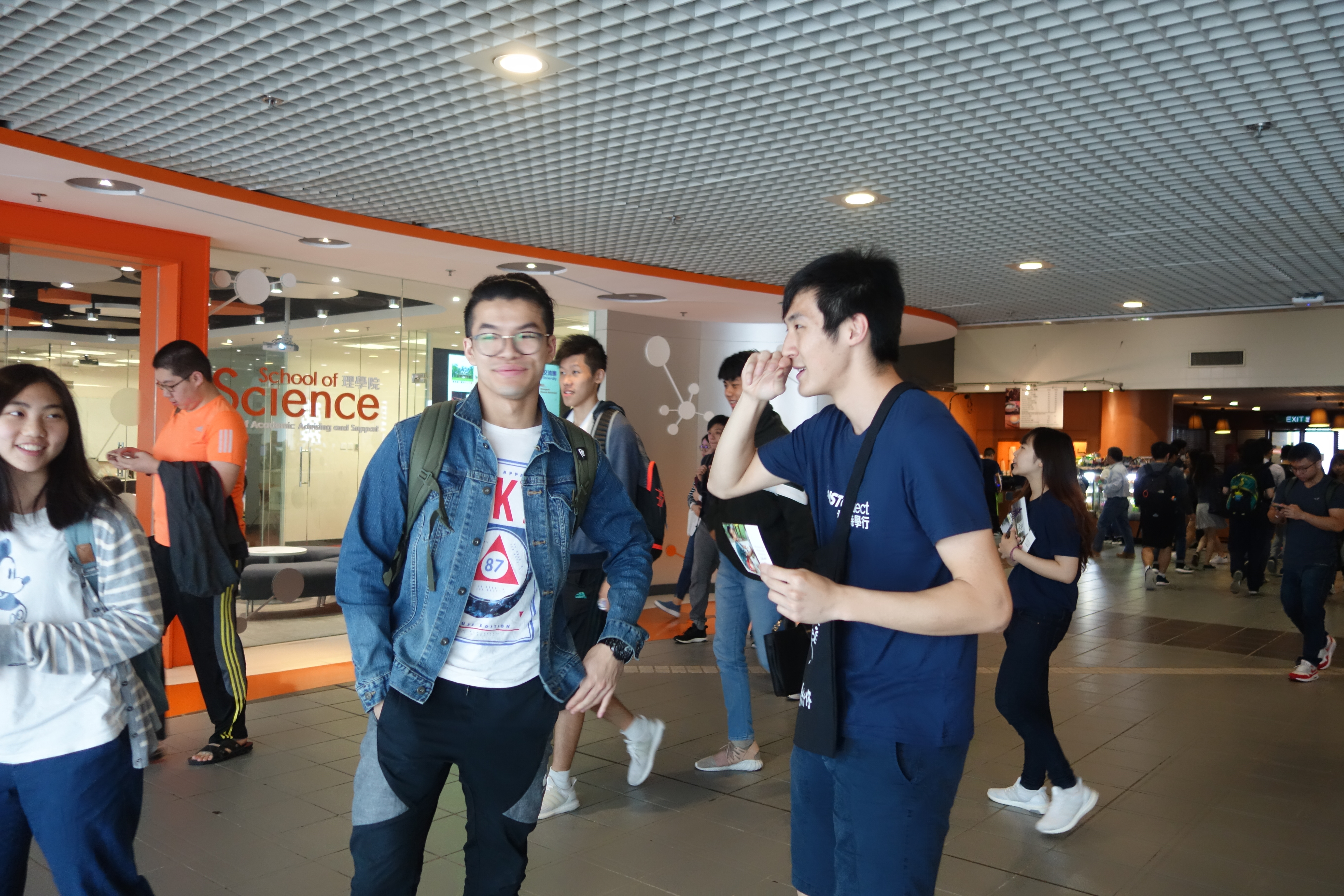 Volunteers explaining the situation in Cambodia