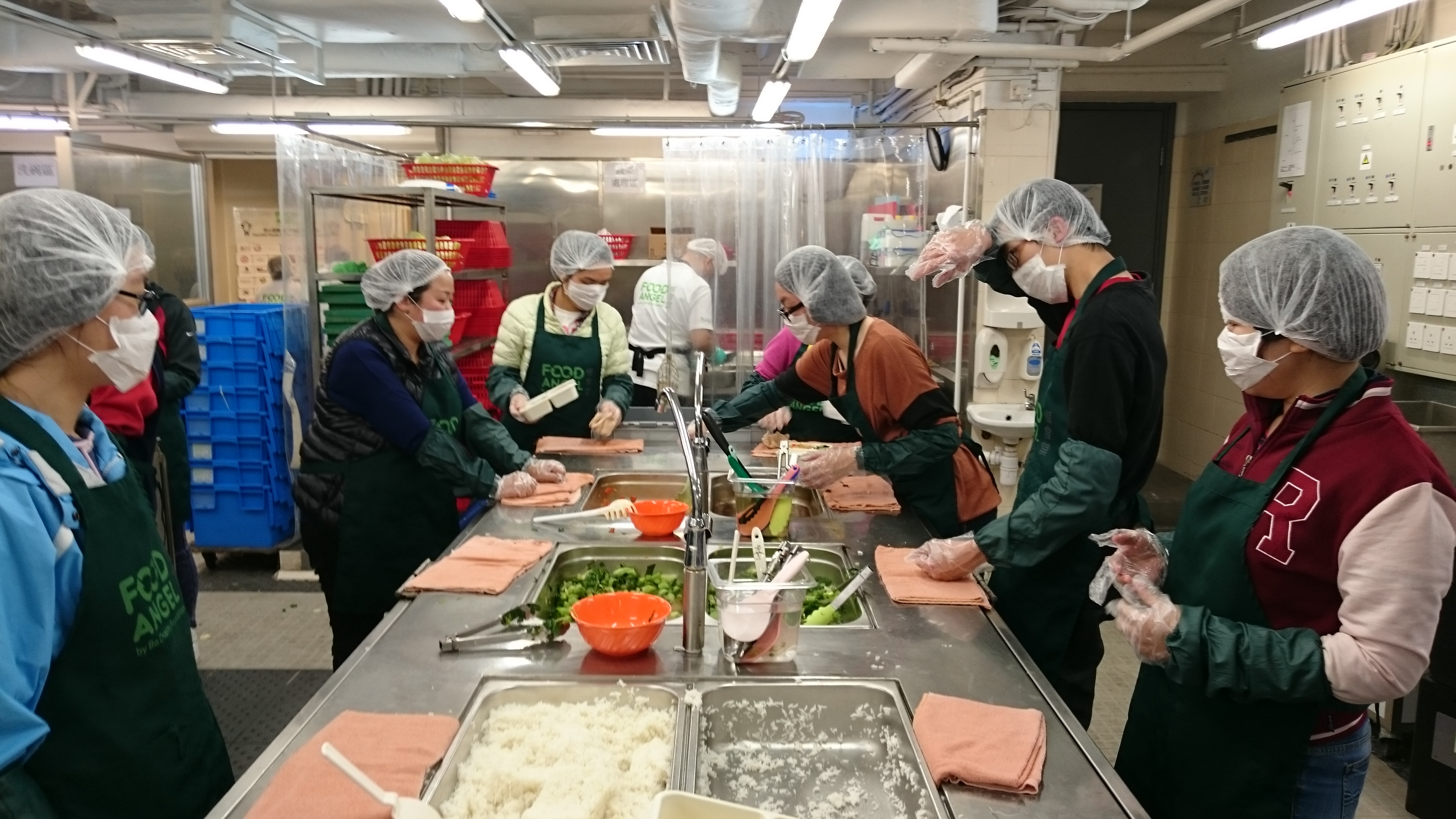 Food is being collected