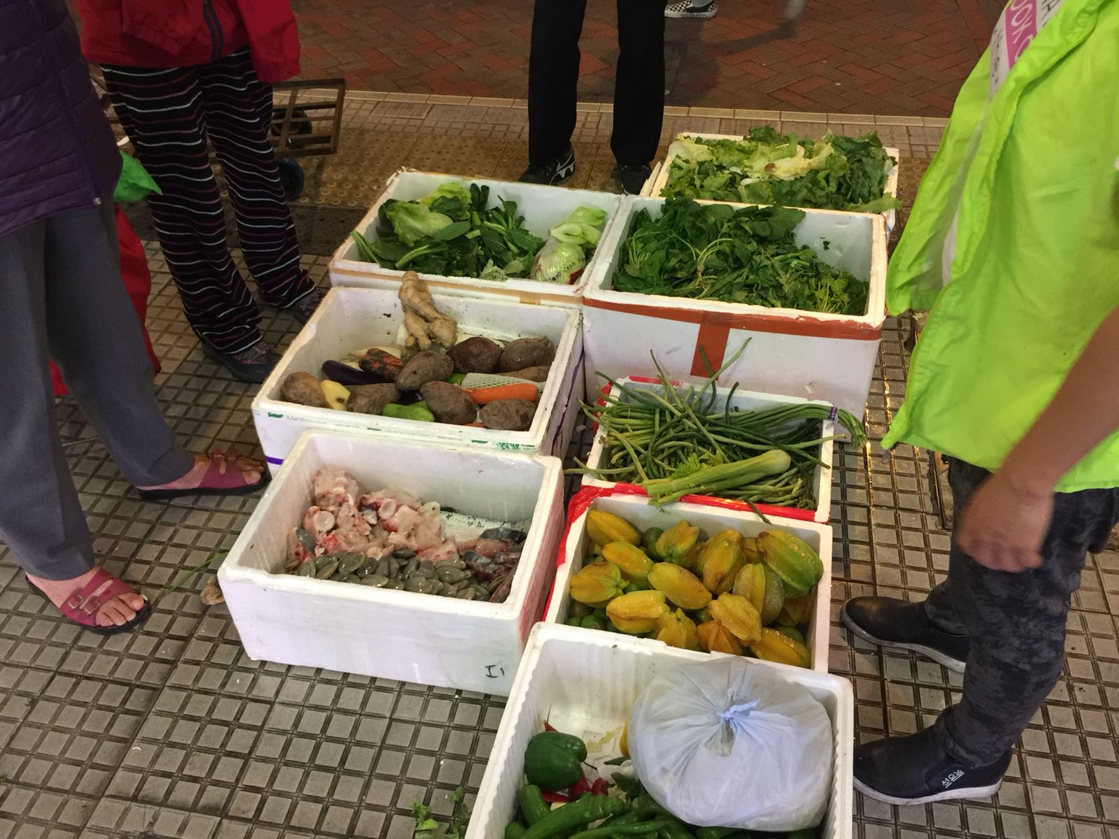 Food is separated to different types.