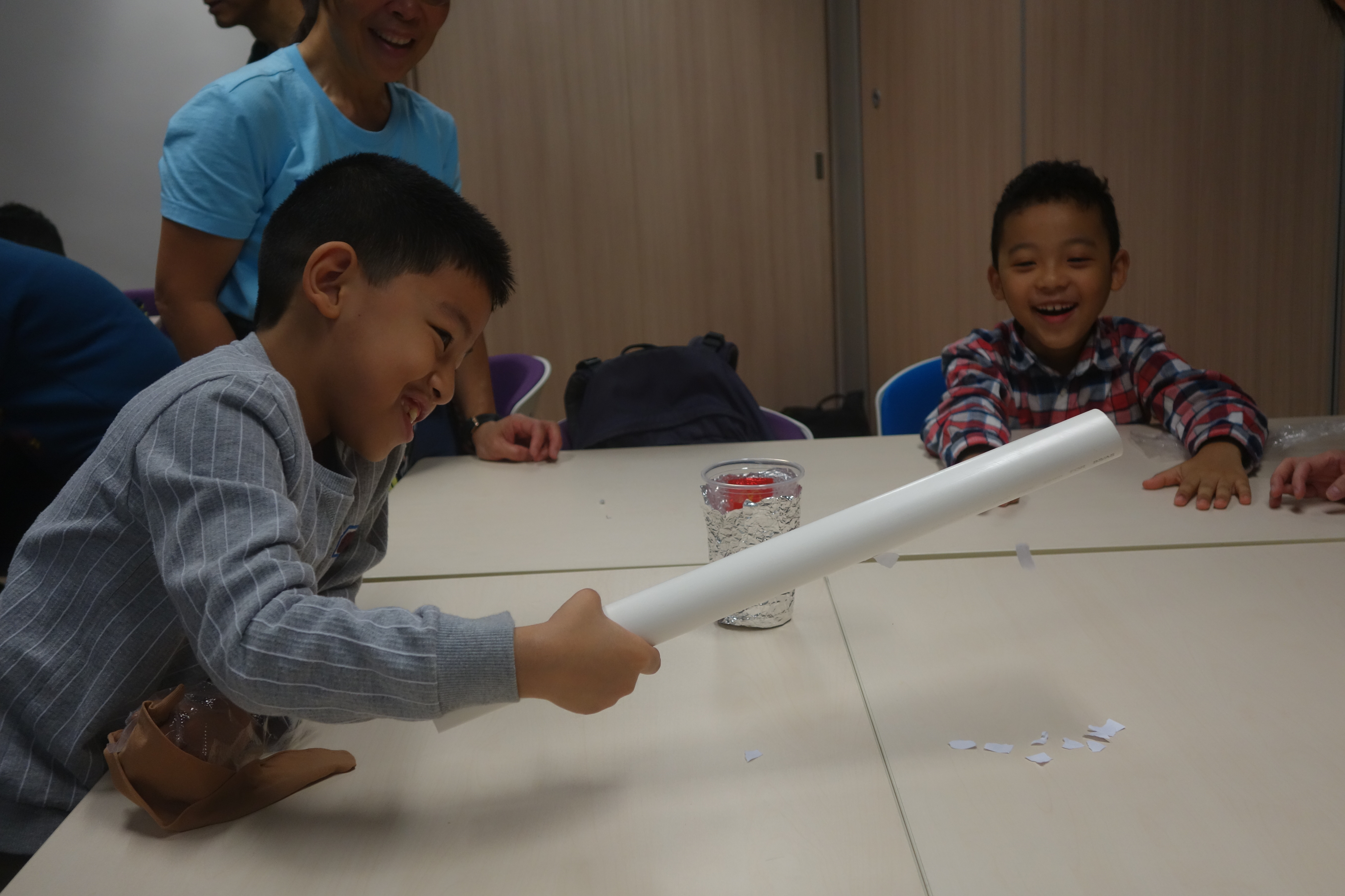 The kids was surprised by the experiment