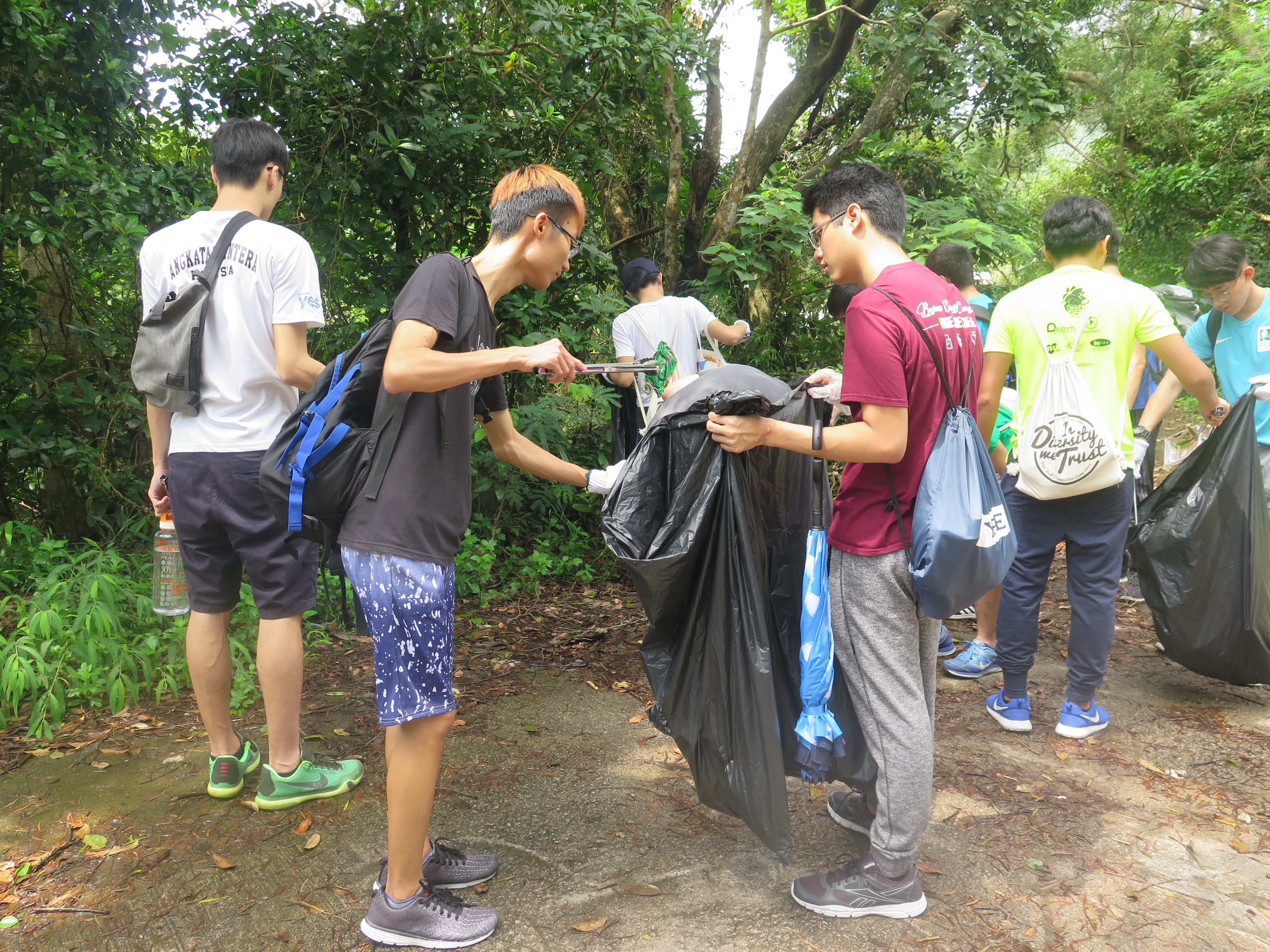 Volunteers contributing to environmental protection