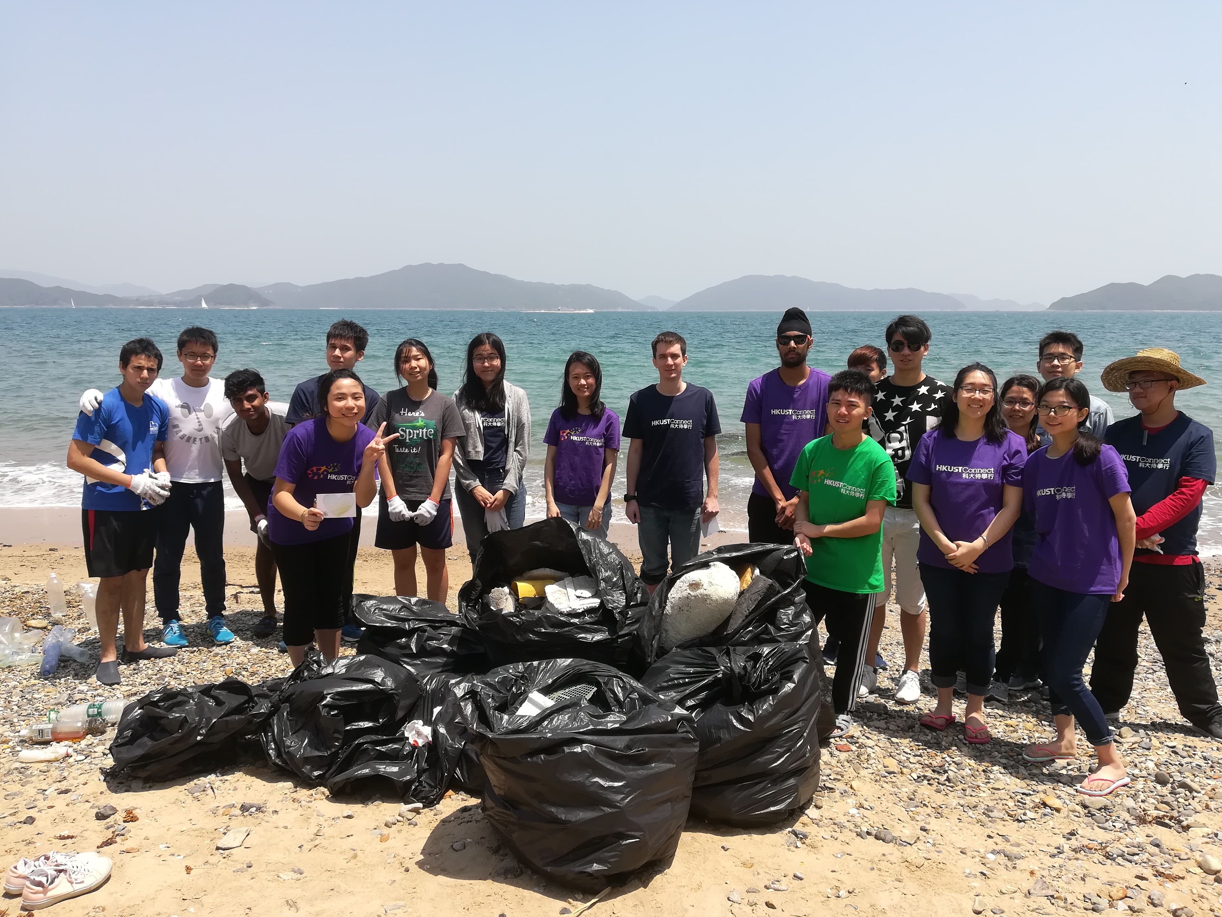 Group photo on Sai Kung Beach.