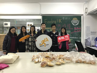 Volunteers at the base after completing their bread run