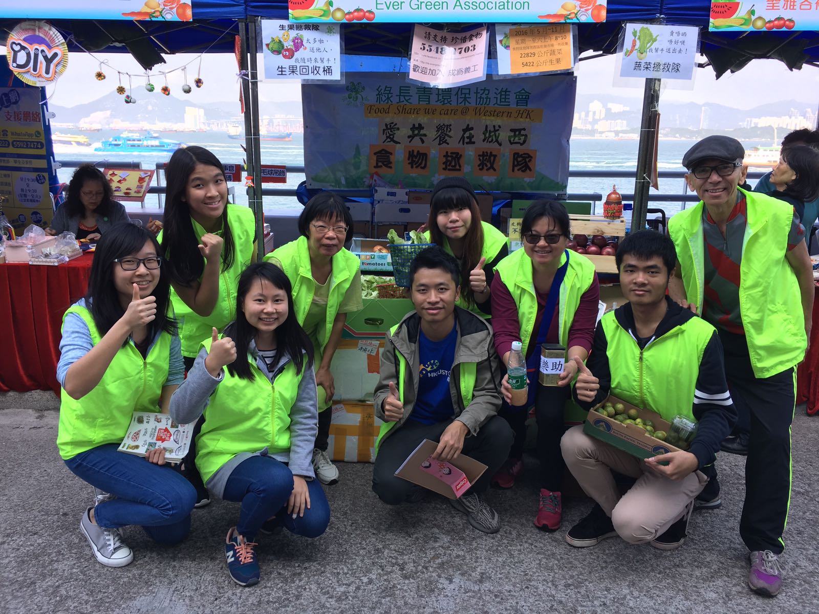Volunteers helped promote the message of reducing food waste