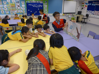 Children enjoying the storytelling