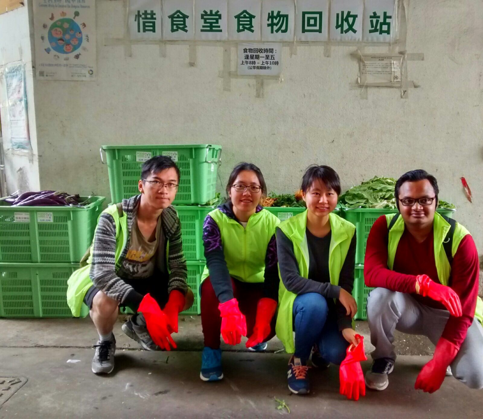 Volunteers helped transport the surplus food to the collection point run by Food Angel