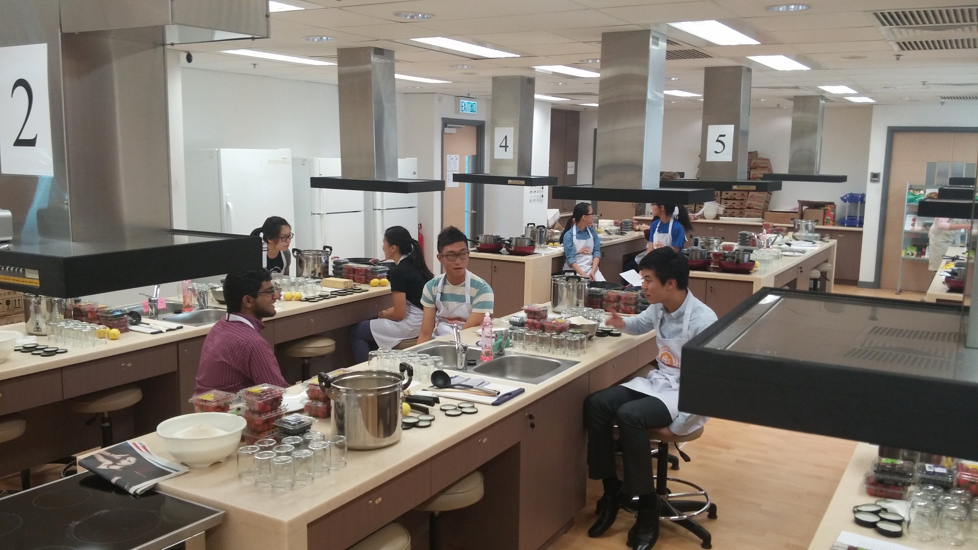 Volunteers being professional in the kitchen
