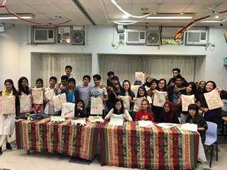 Everyone feels happy after making beautiful handicrafts