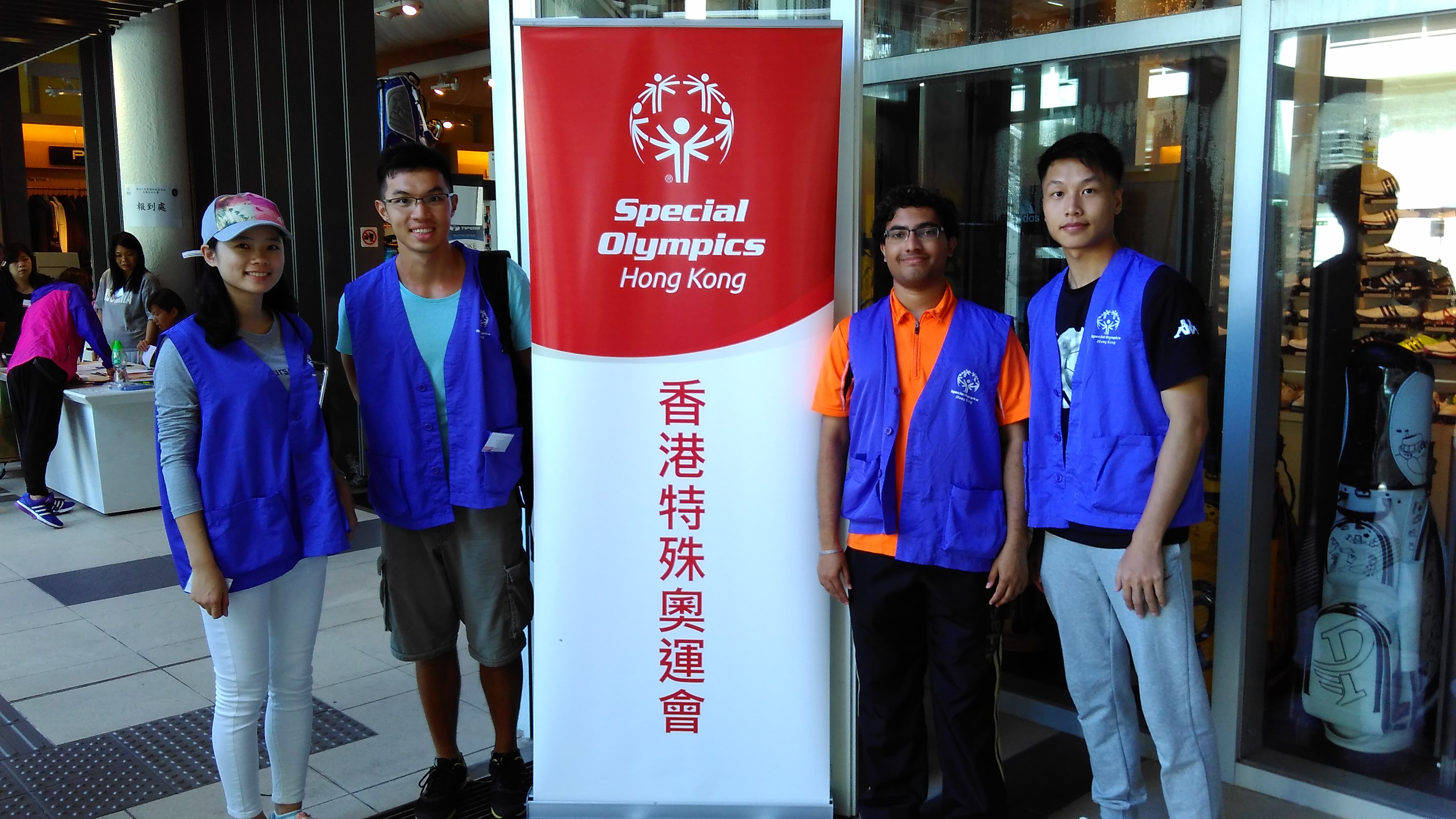 Taking a group photo with smiles!