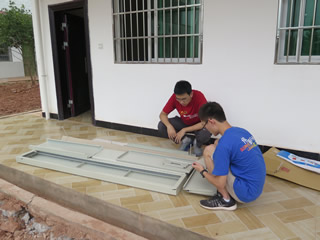 Making a book shelf for the library