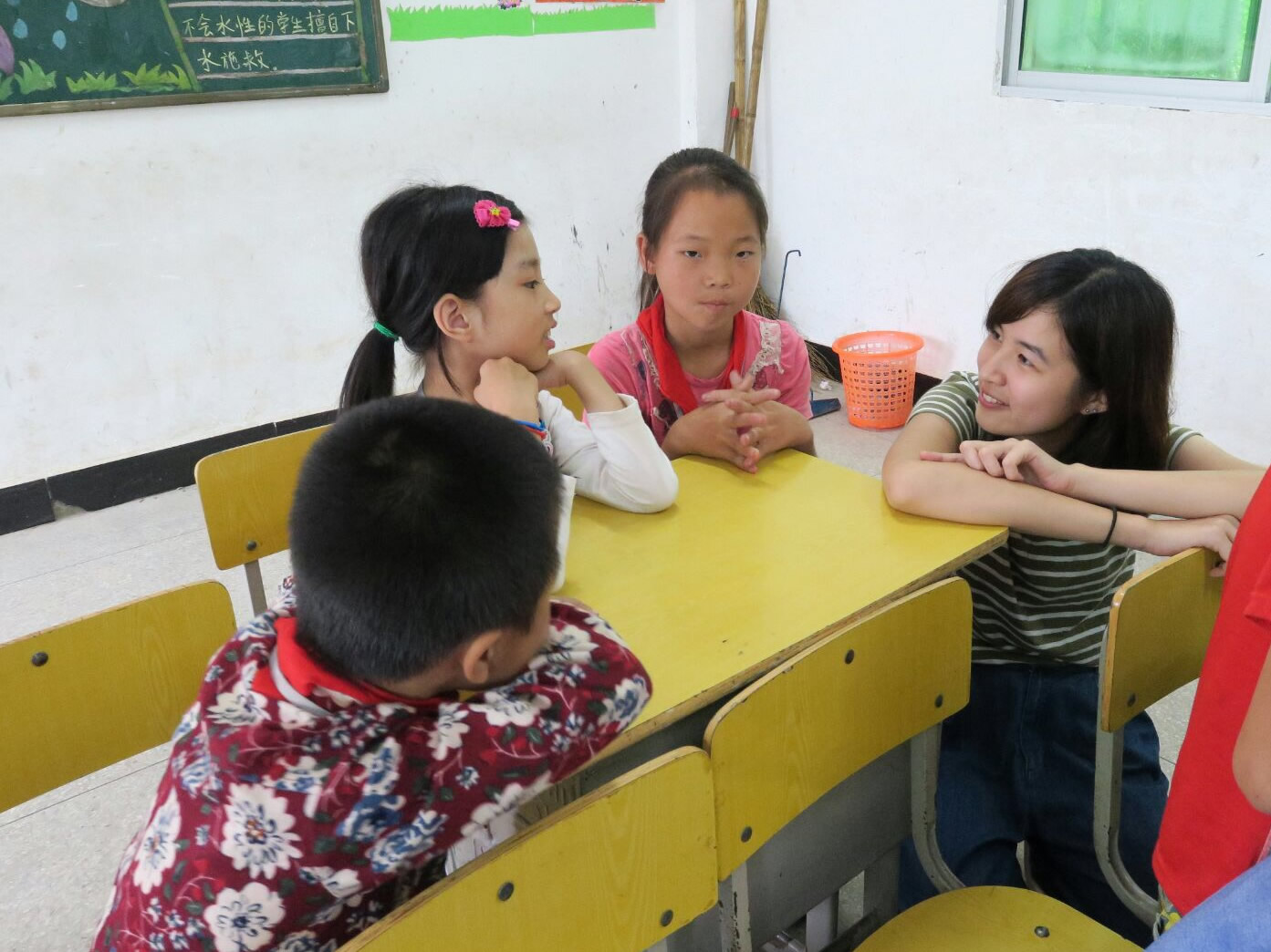 Talking with children during recess