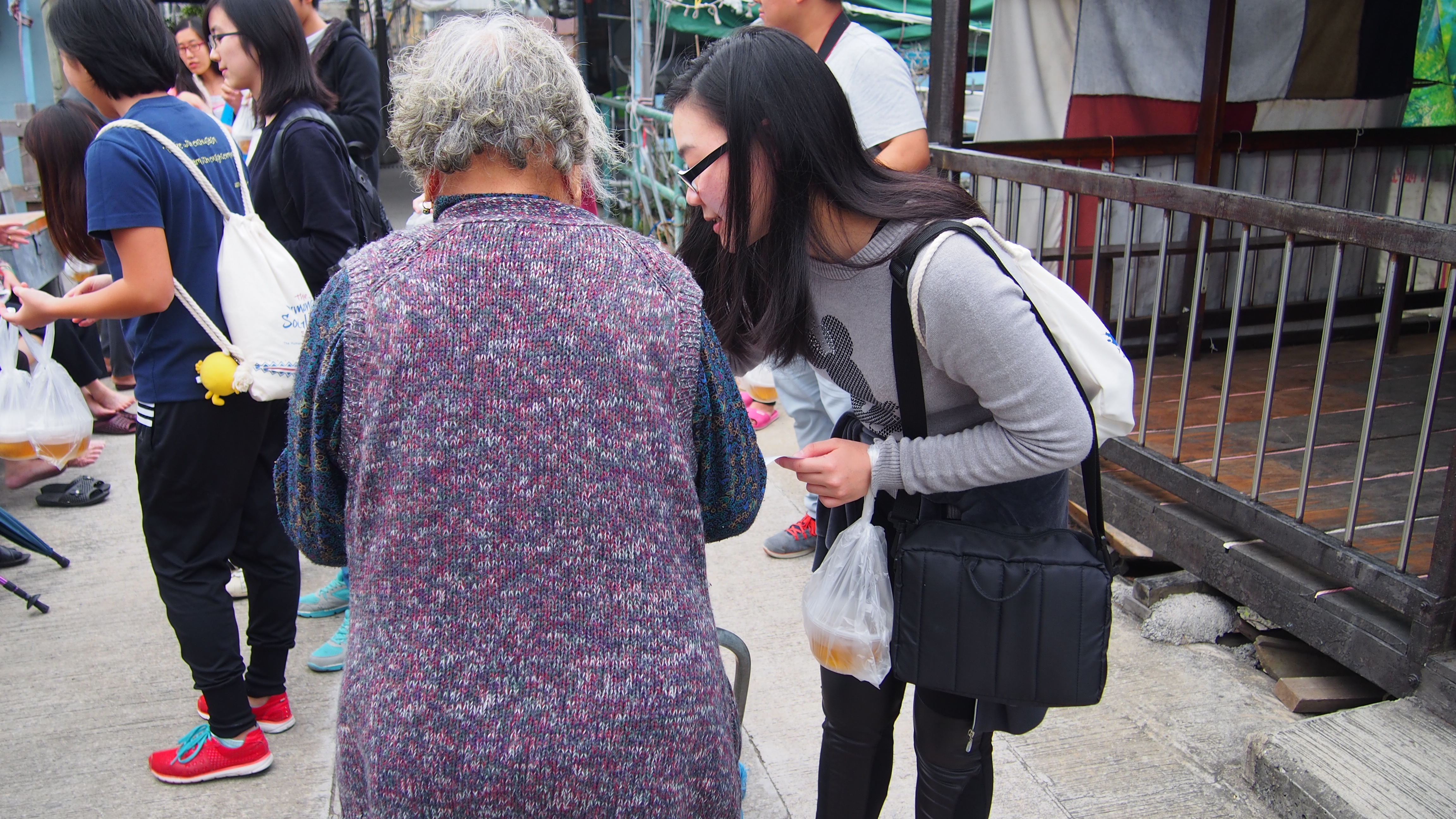 Delivering sweet soups to the elderly.