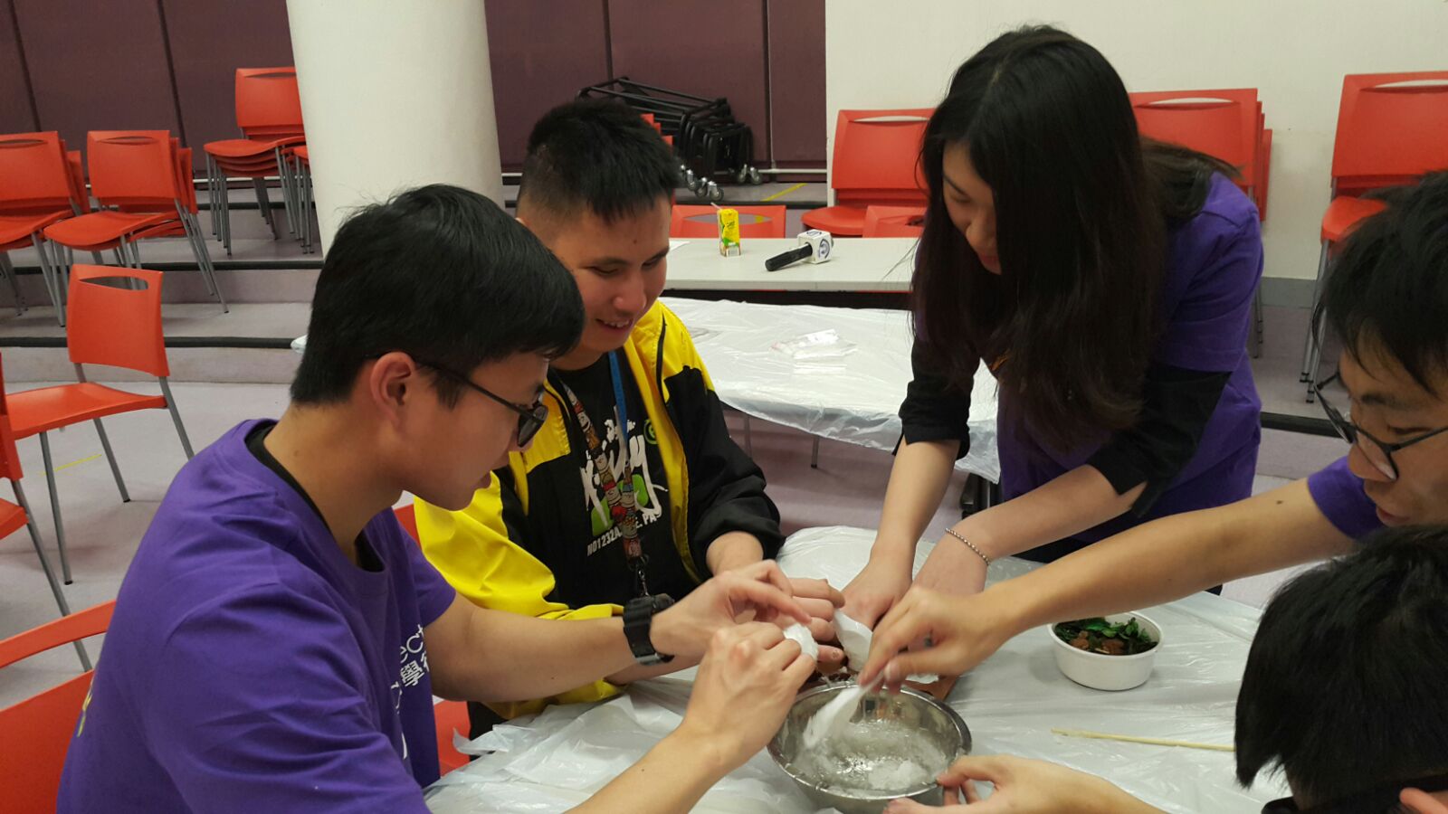 Making soap handicraft together