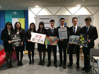 Our ICAC ambassadors setting a counter to promote integrity on campus