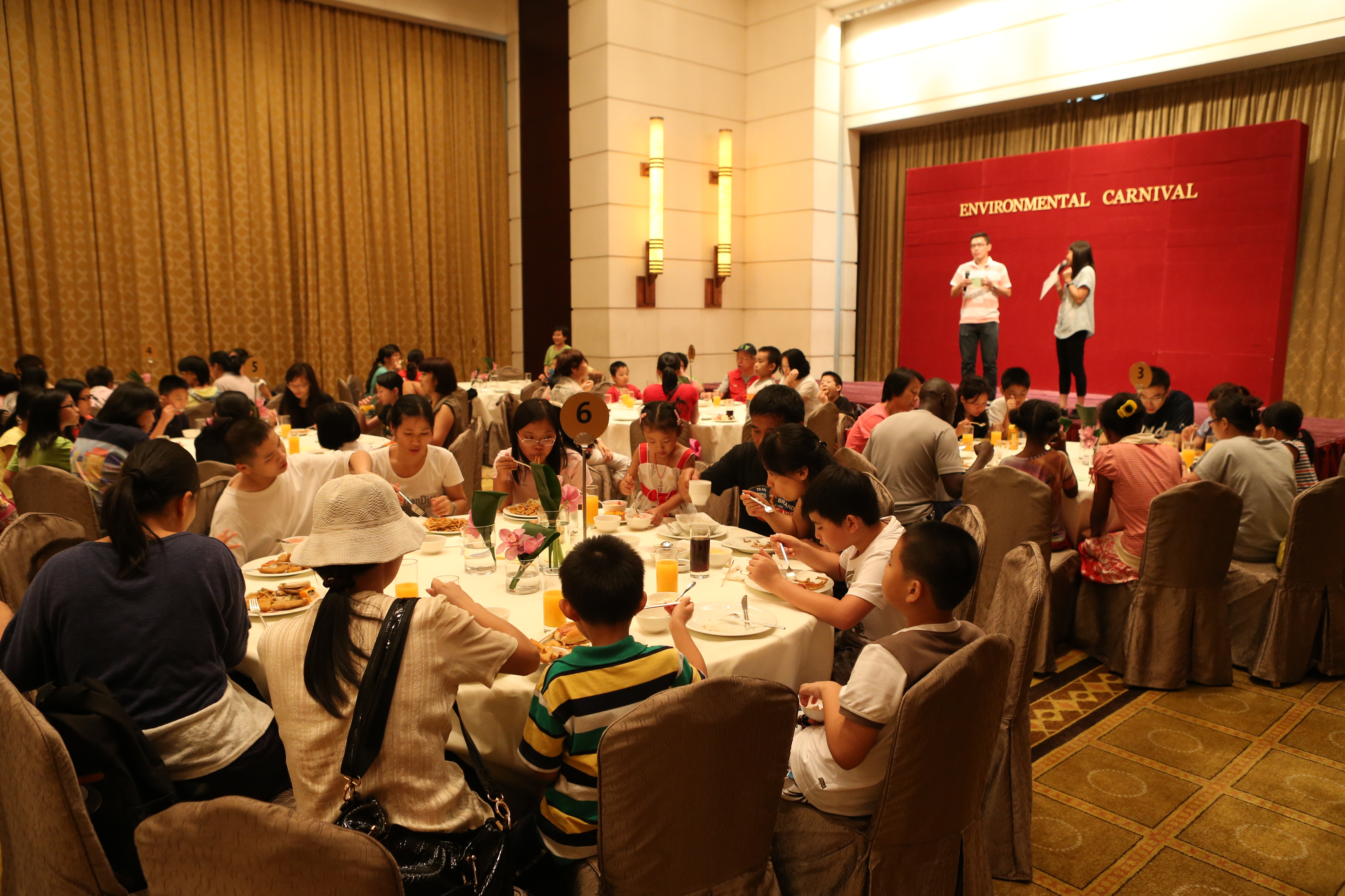 Children enjoying the happy buffet time