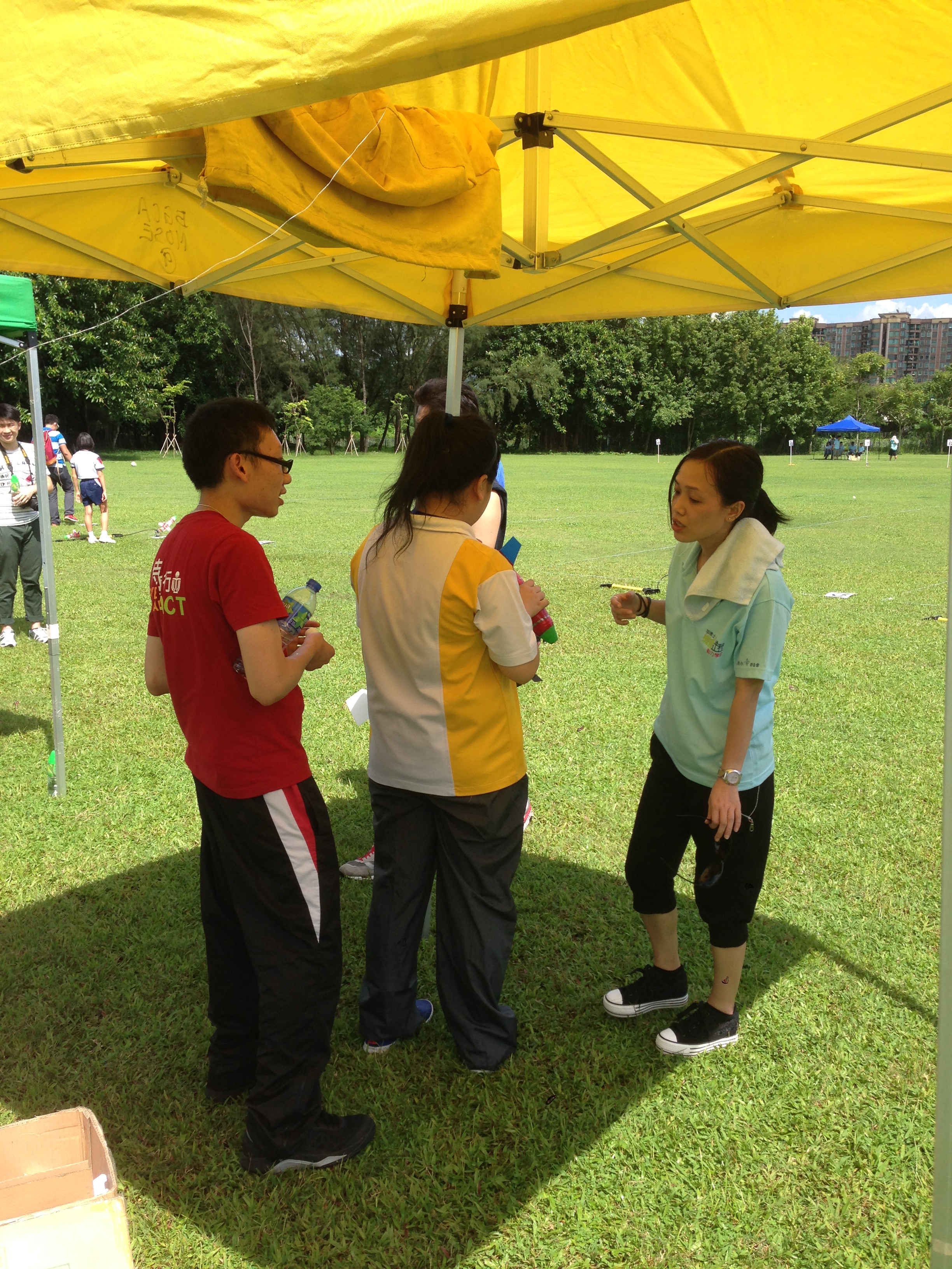 The staff conducting the briefing session to our volunteers
