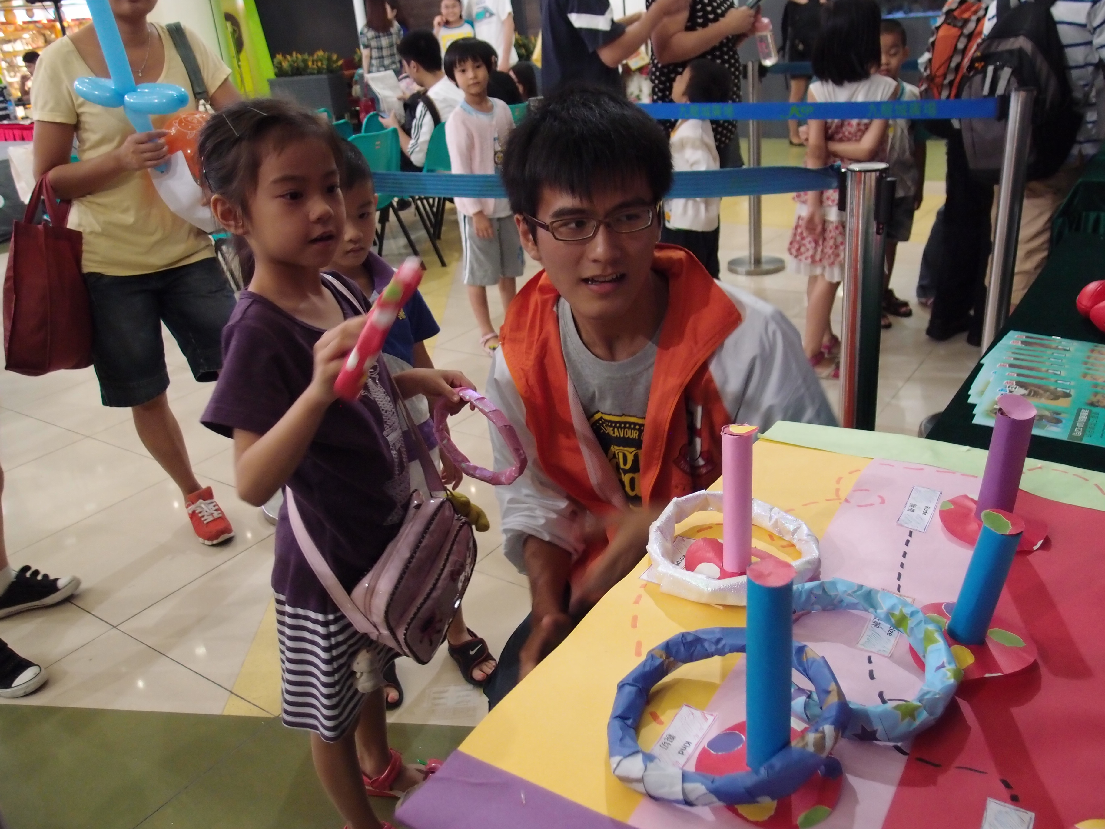 Kids enjoying booth games