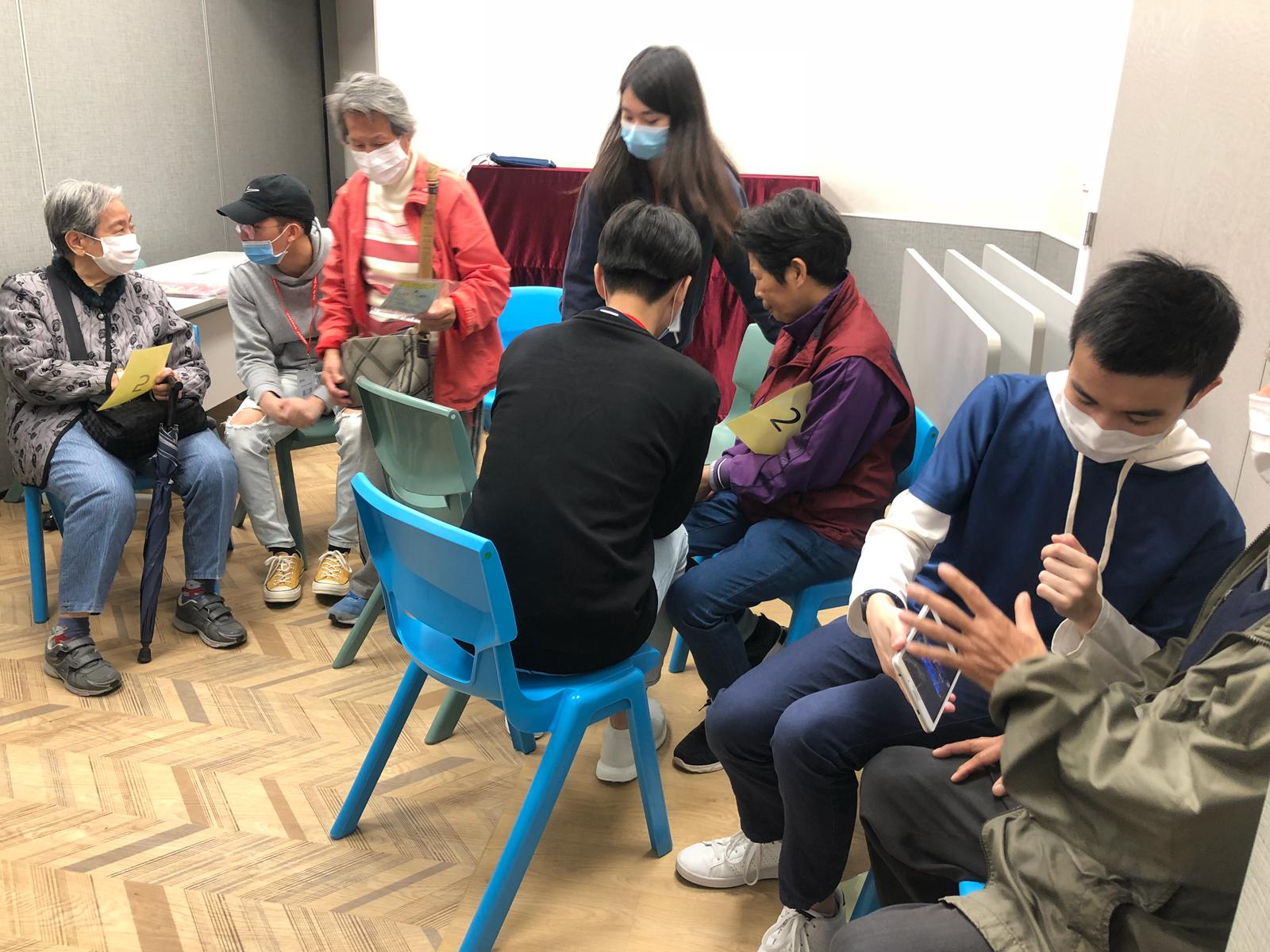 Volunteers spoke to each elderly member individually in small groups