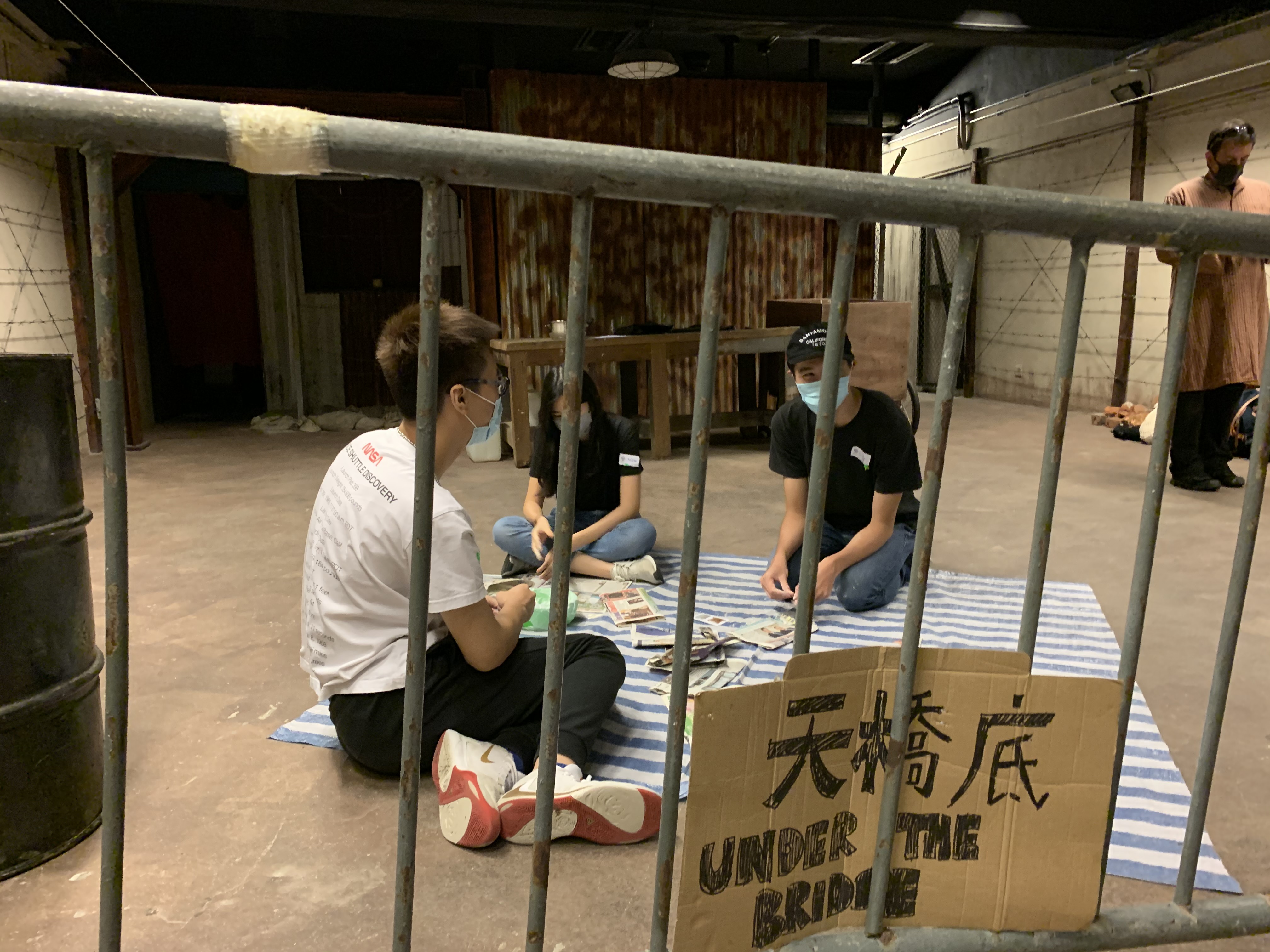 Students are playing the poverty simulation game