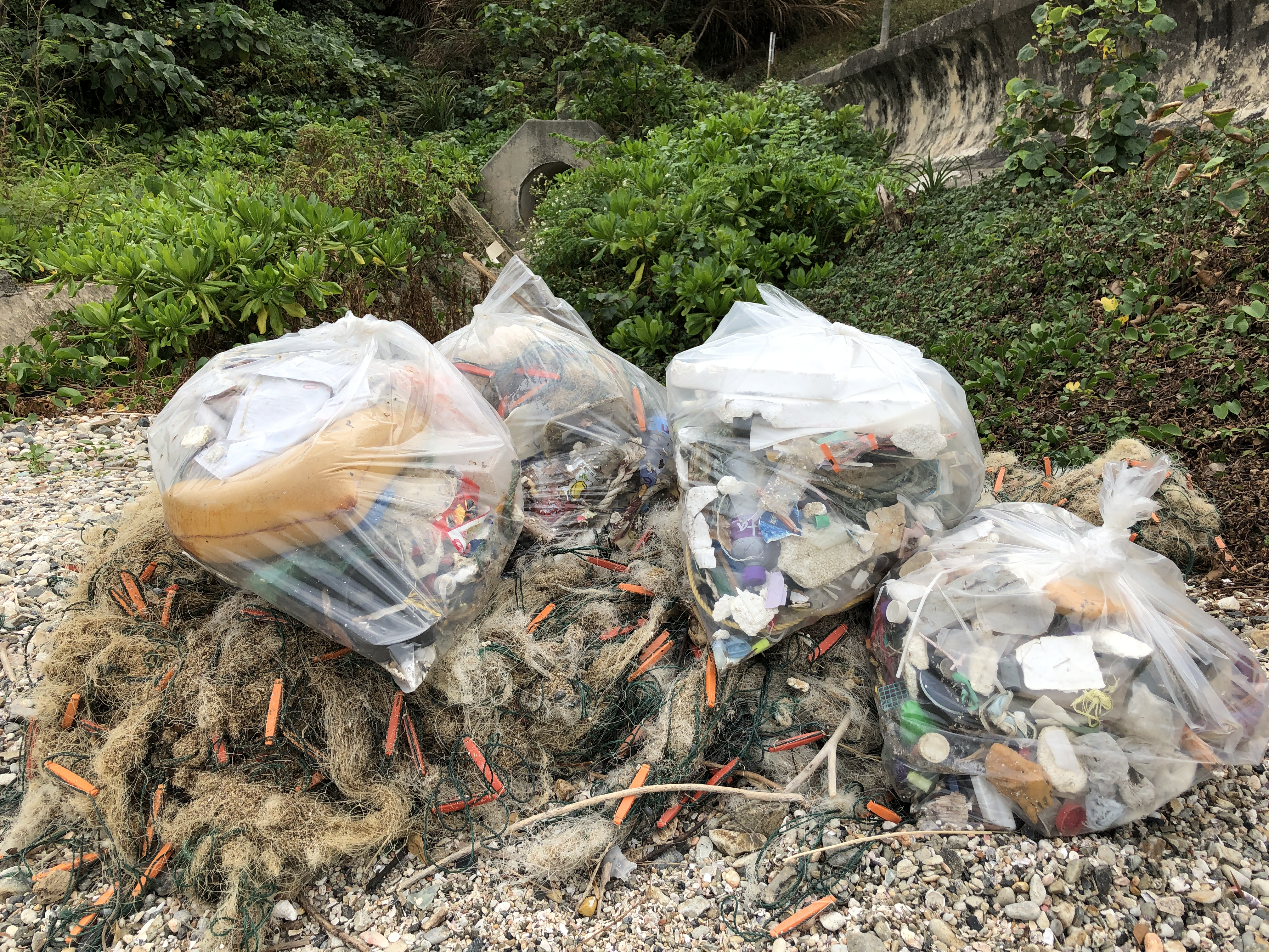 Some of the rubbish collected