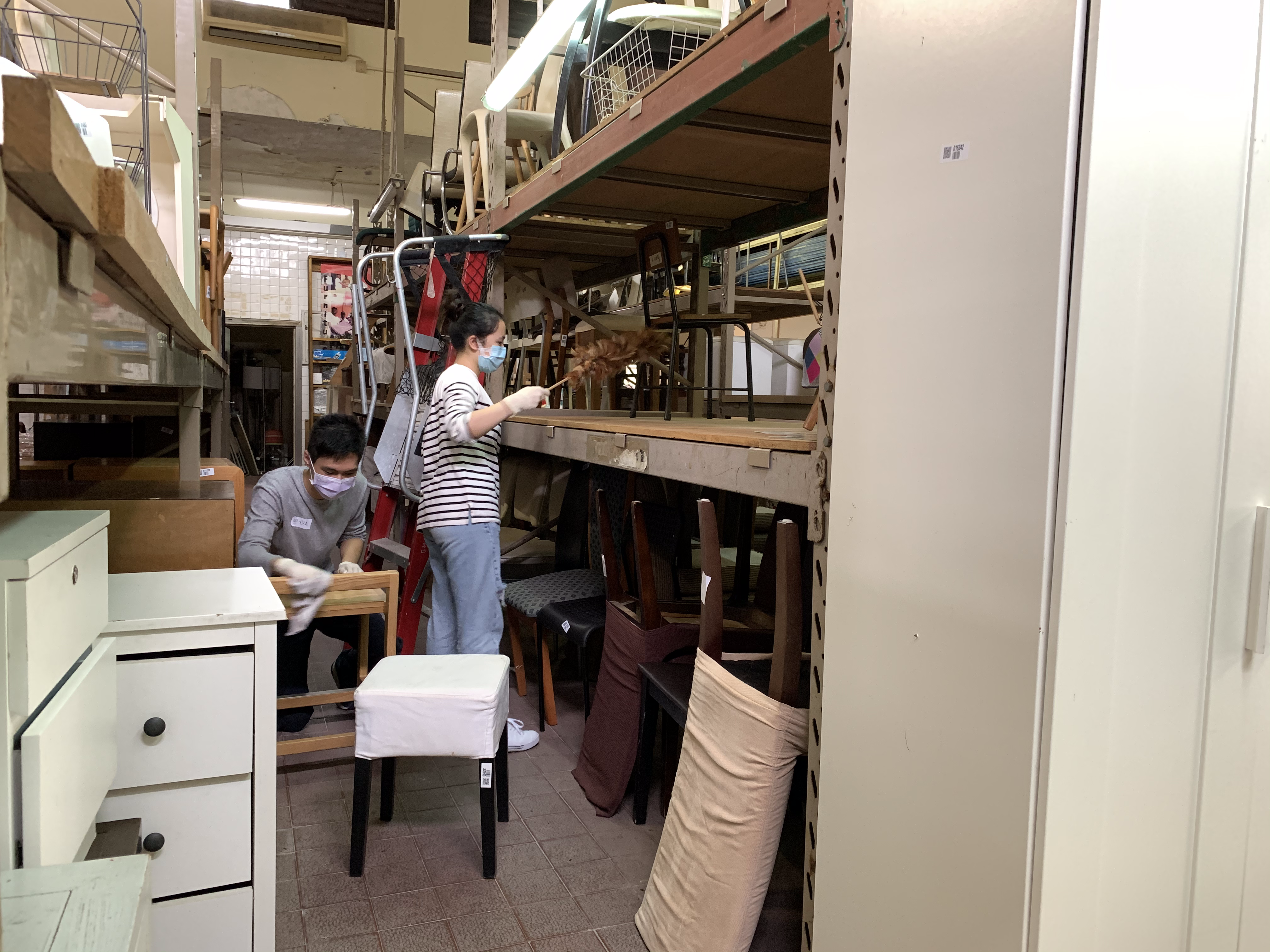 Cleaning furniture for redistributing to people in need