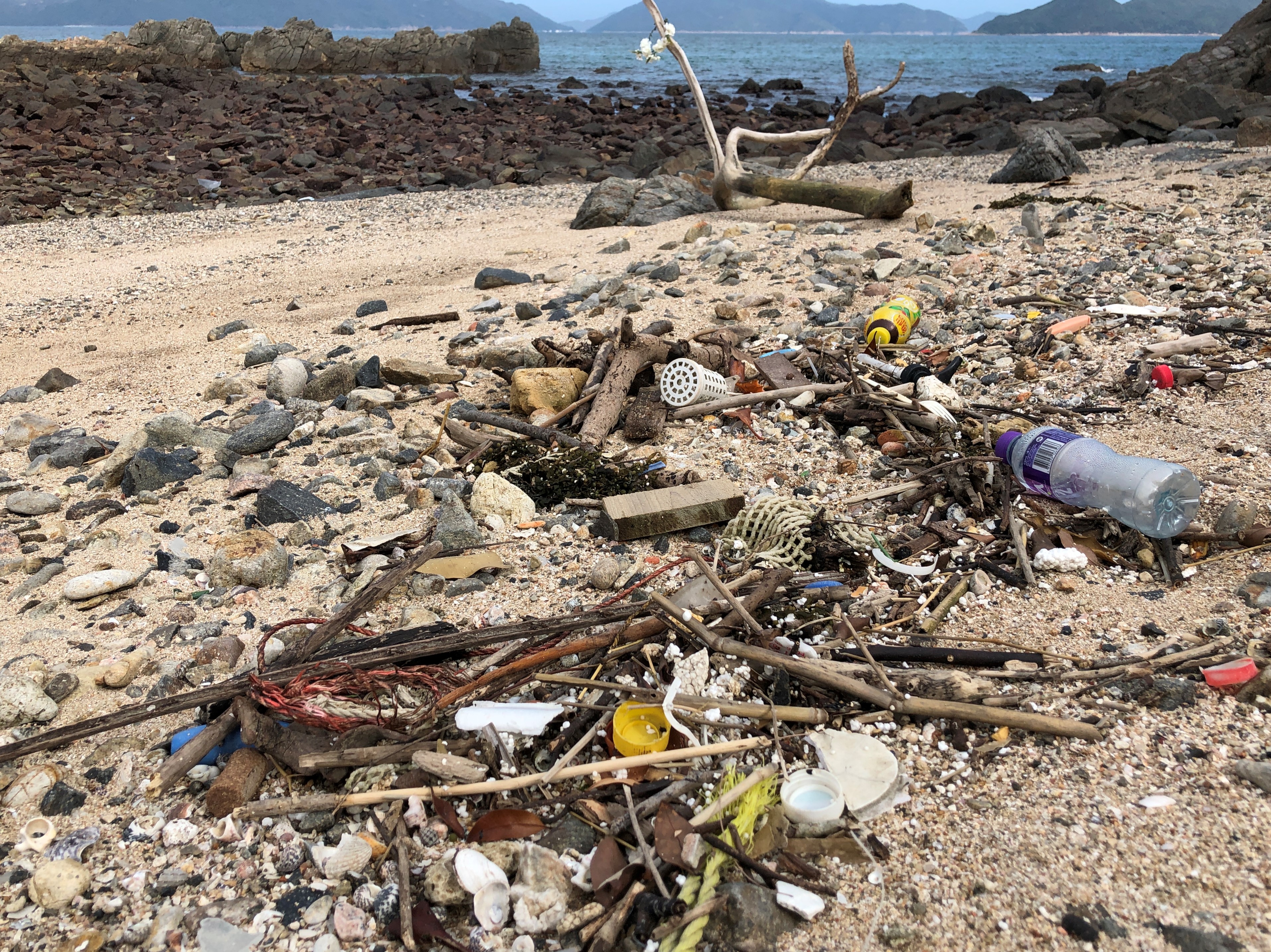 Rubbish left on the beach