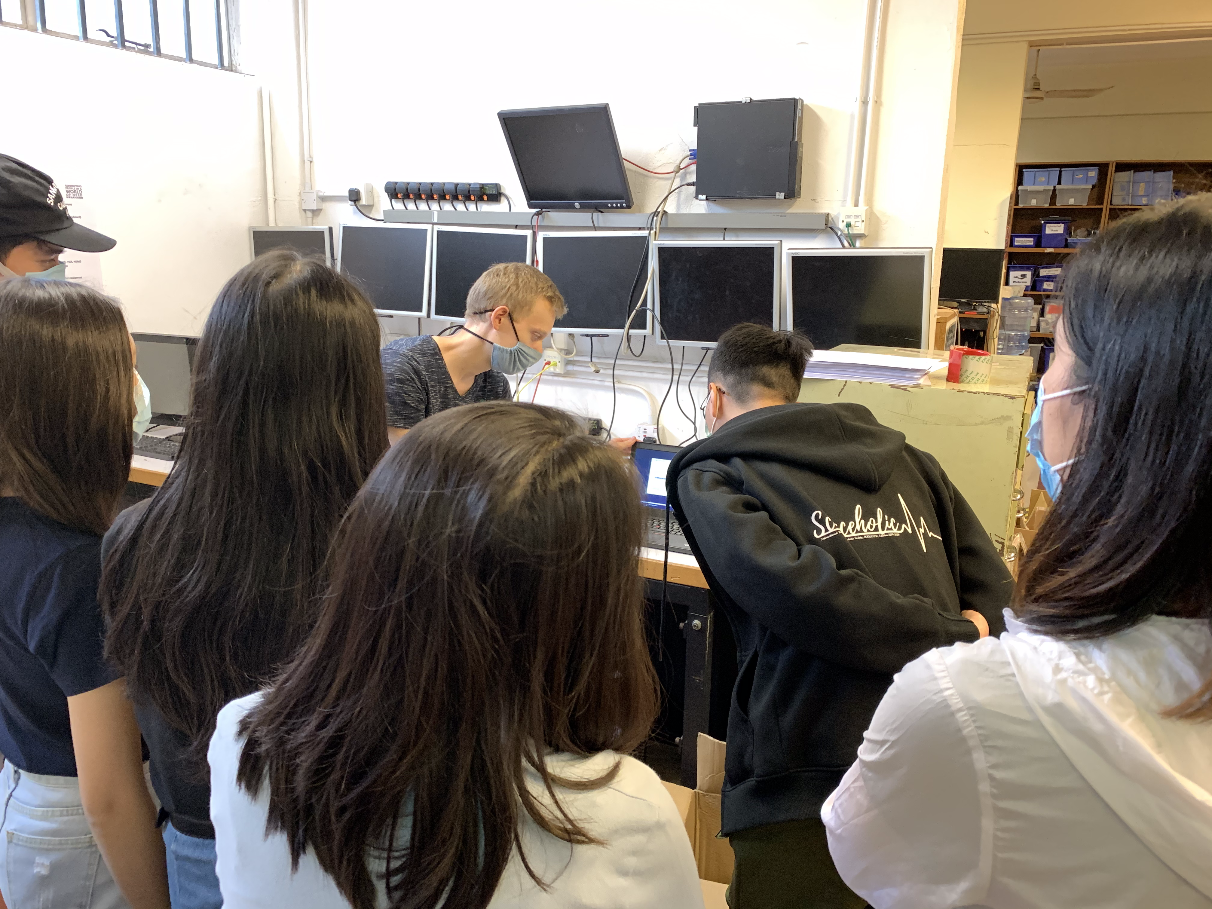 Student visiting the plant