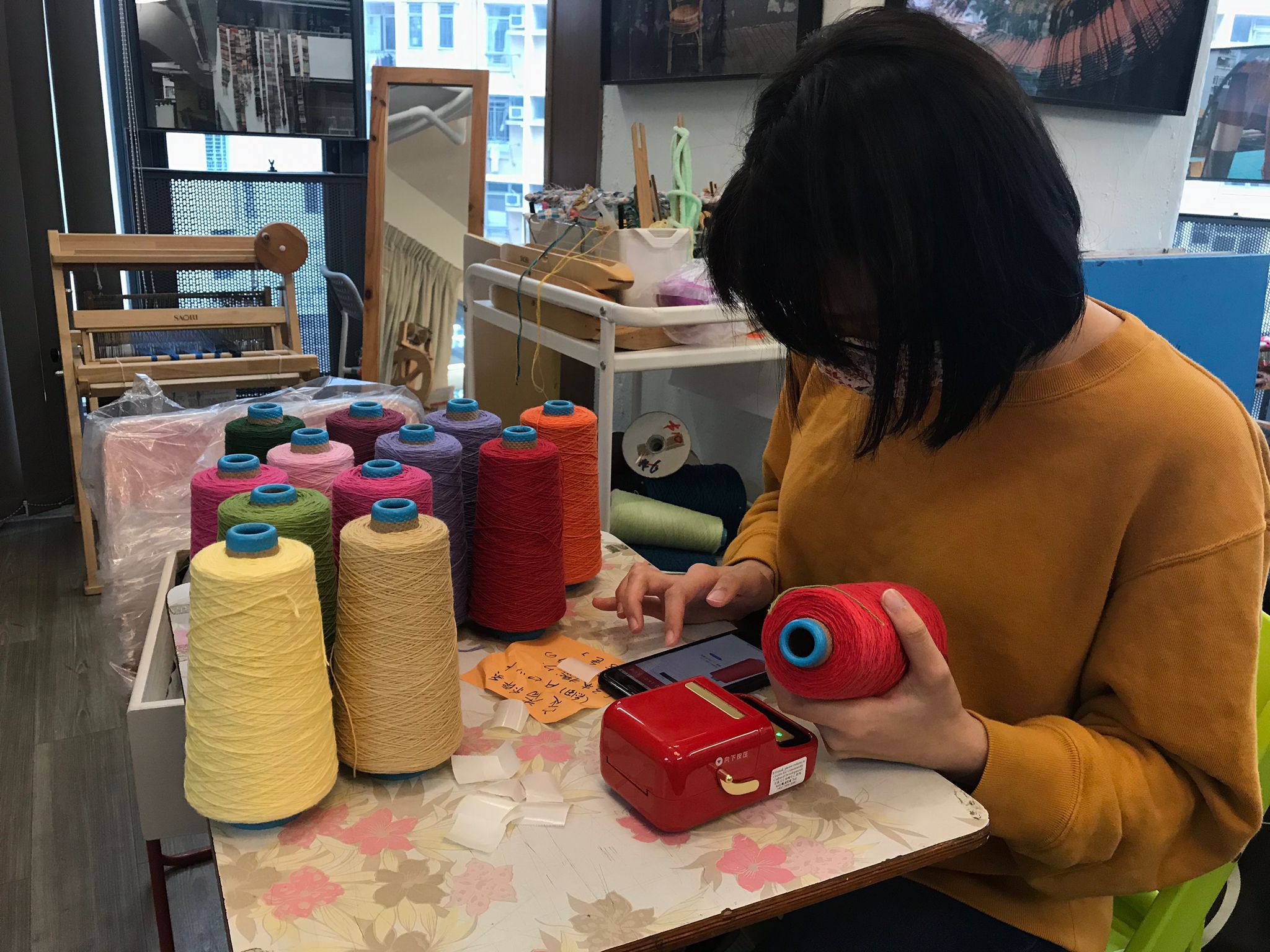 Student is doing the craft work