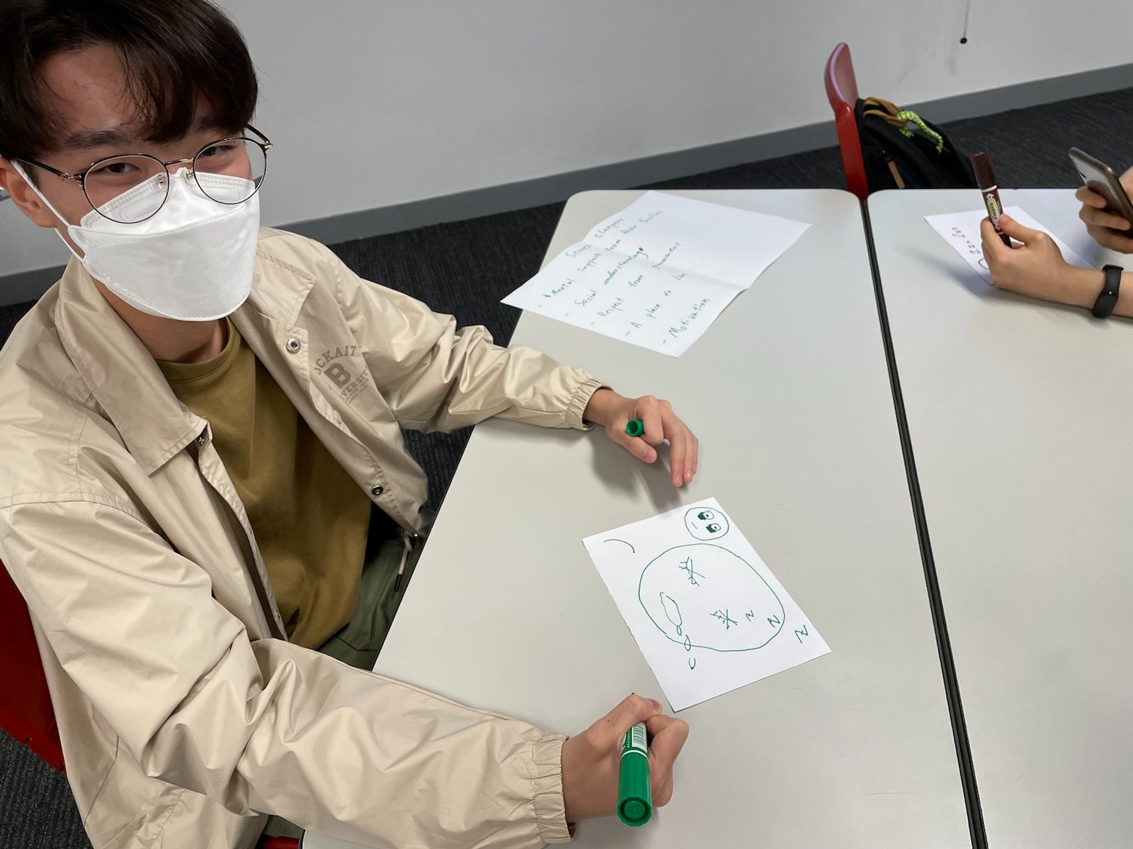 Student enjoying workshop activity