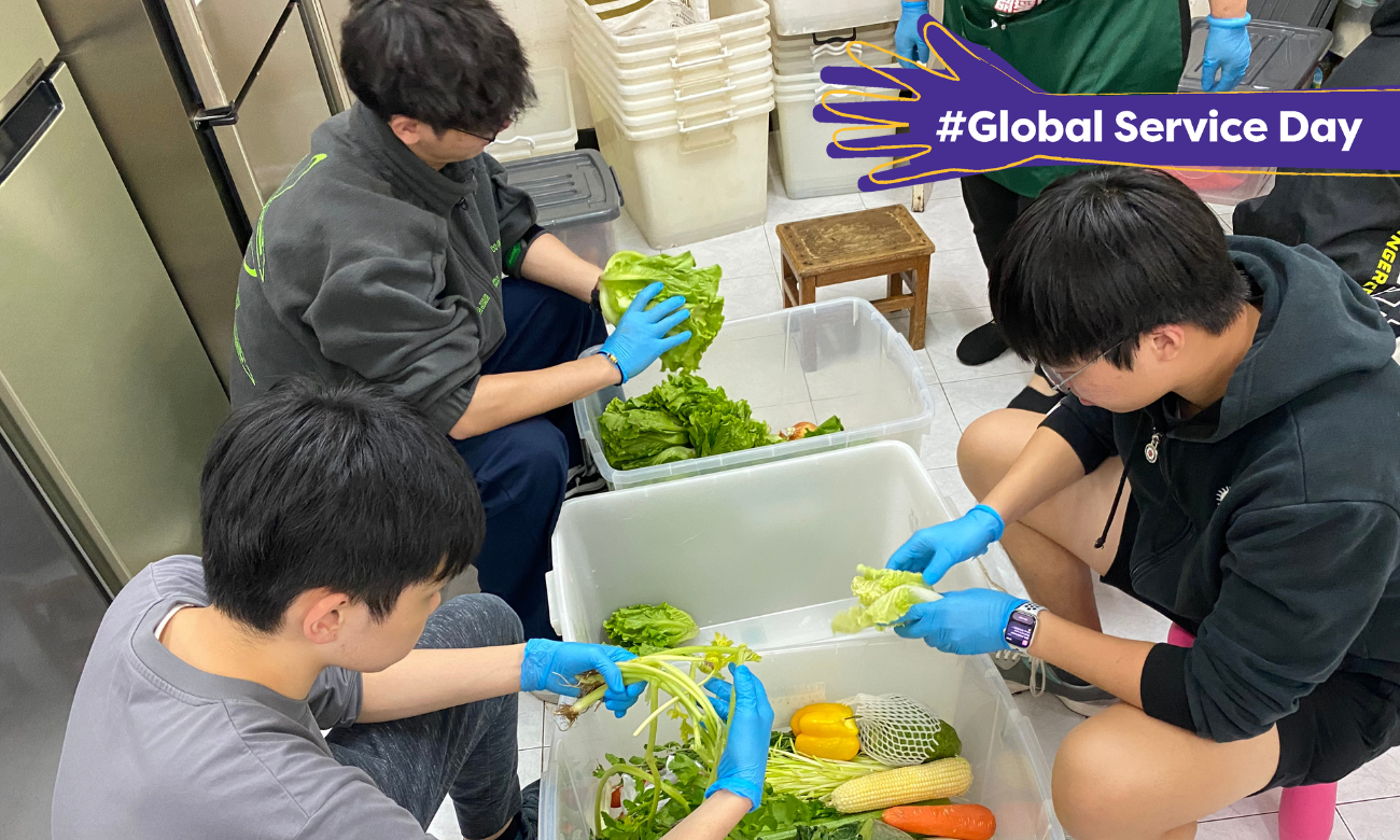 Volunteers ensuring the food is of good quality