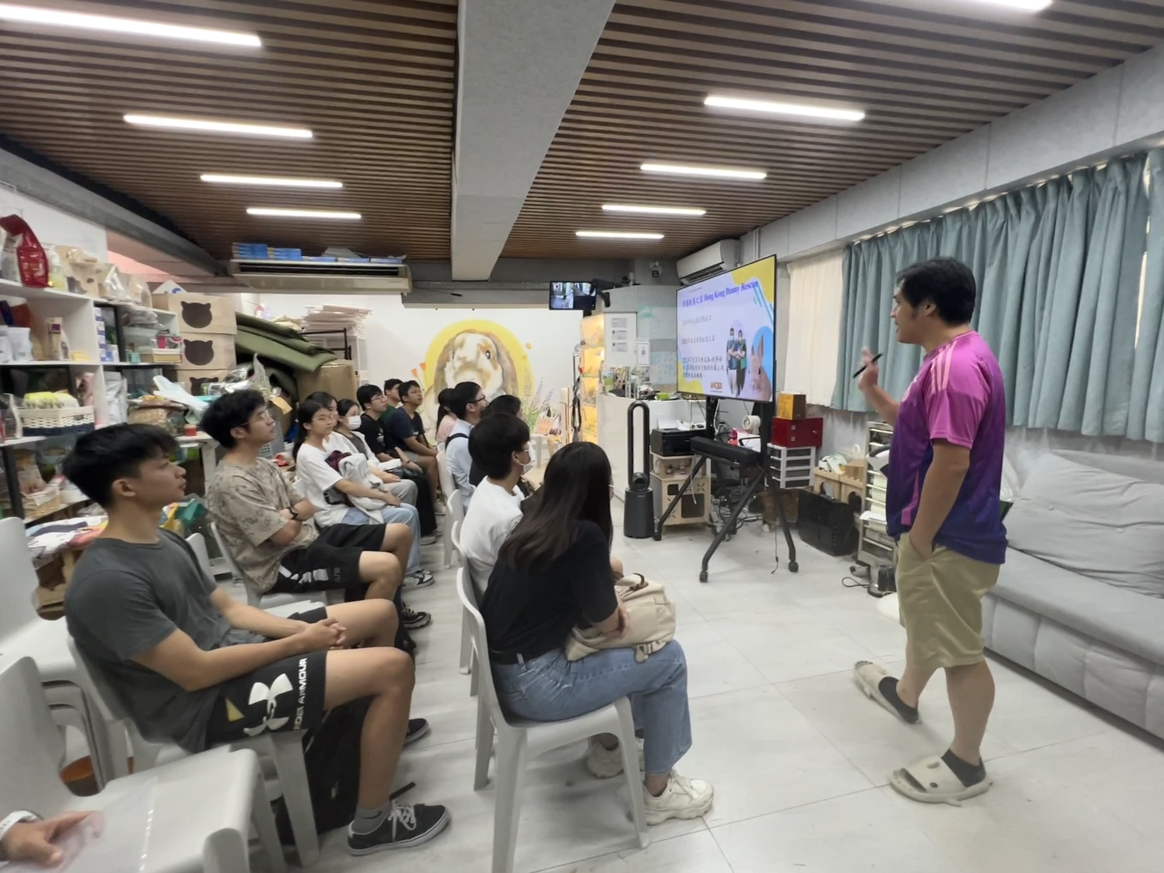 Students learning about the work of HKBR