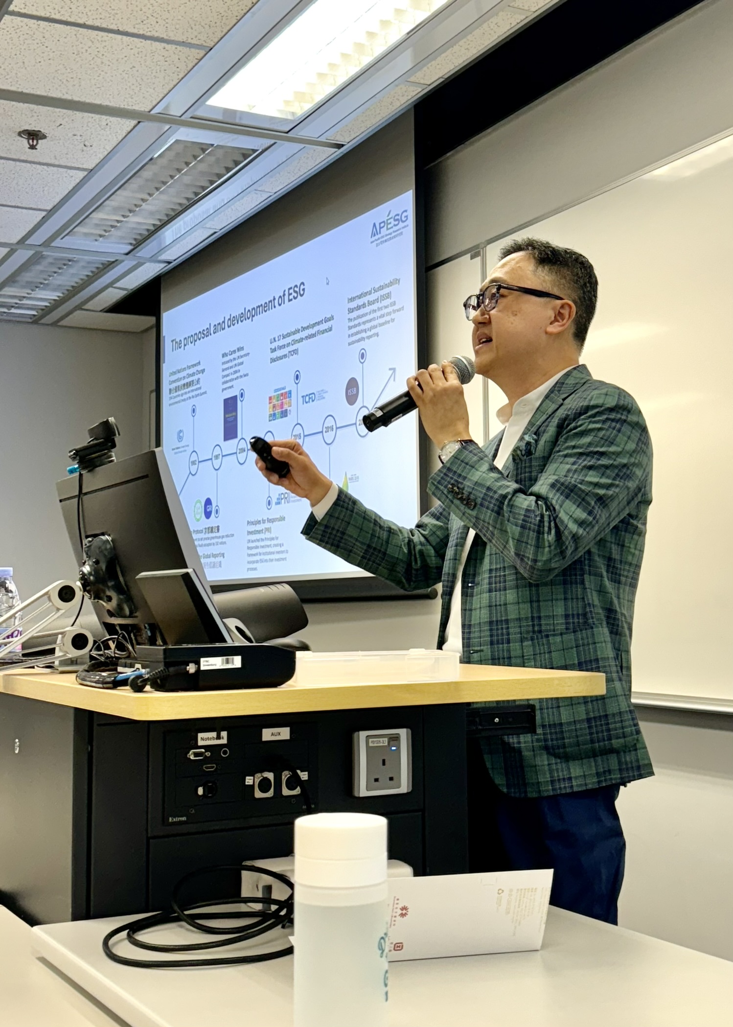 Mr. Joseph Mak shared his insight on creating a sustainable future with students