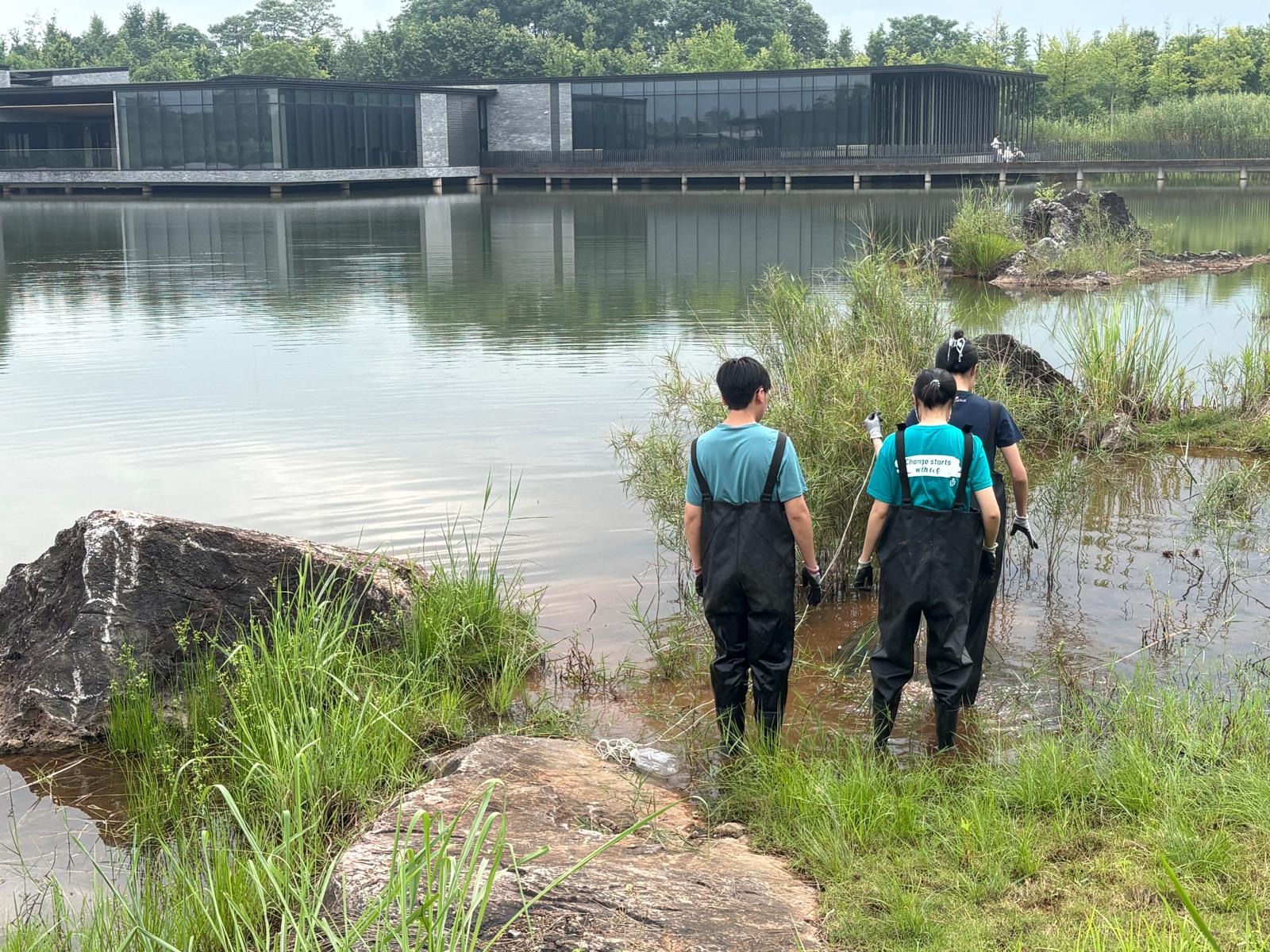Students conducting field work at Integral