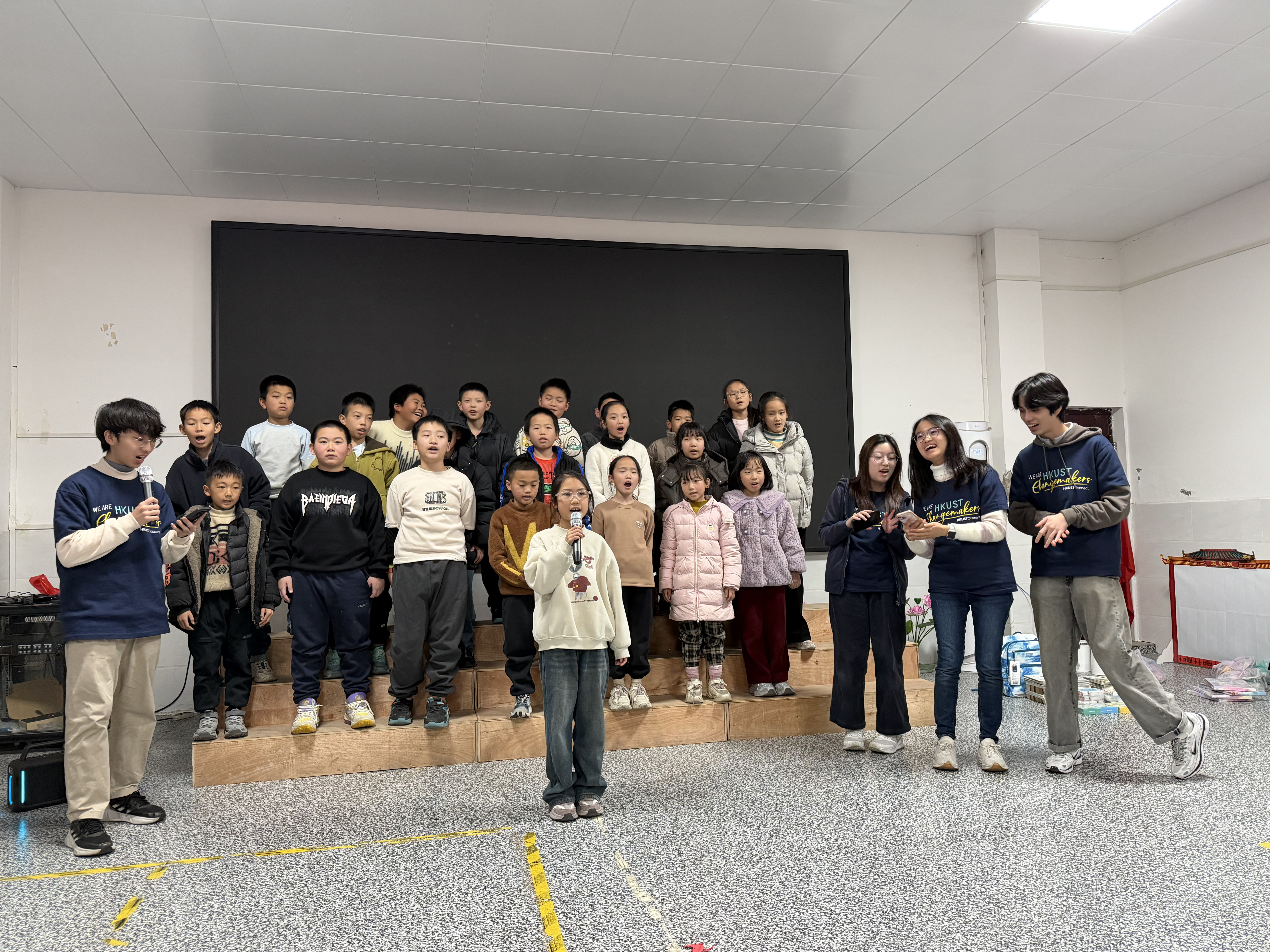 Students performing at the closing ceremony