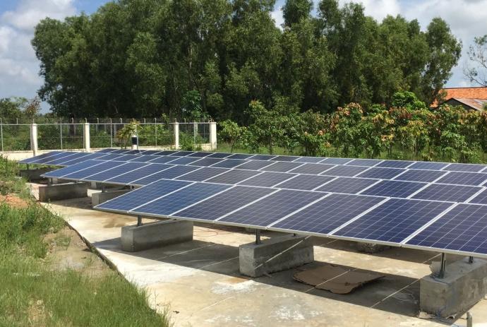 Solar panels at Wat Opot