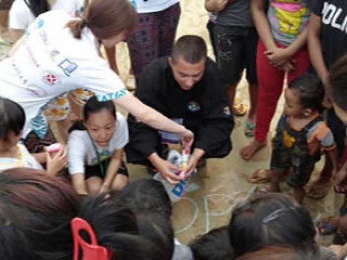 Participants visiting the local rural village