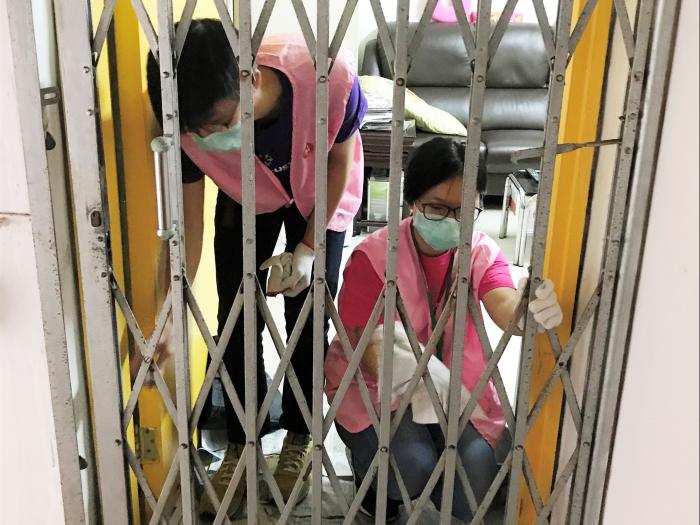 Painting the gate for the elders