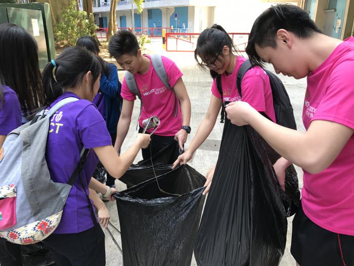 Trash was sorted and recycled afterwards